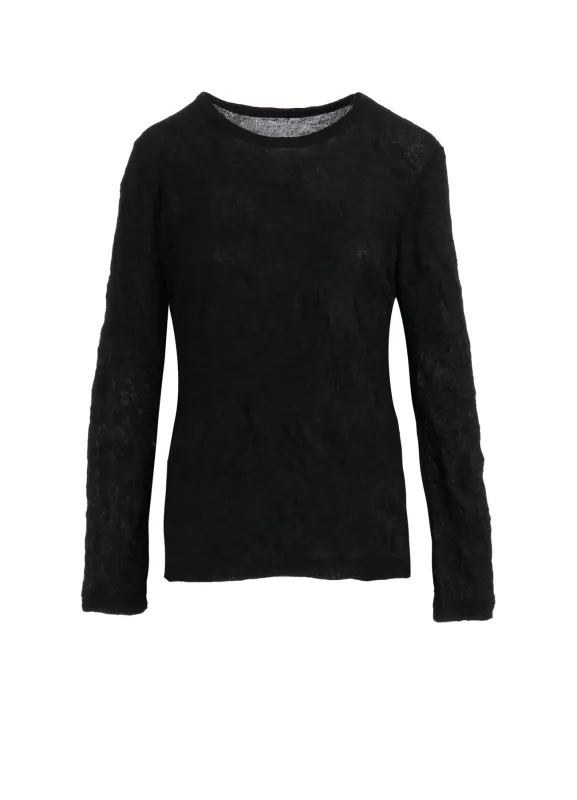 TUCK MILLING WRINKLE LONG SLEEVE ROUND NECK T sold by Yohji Yamamoto