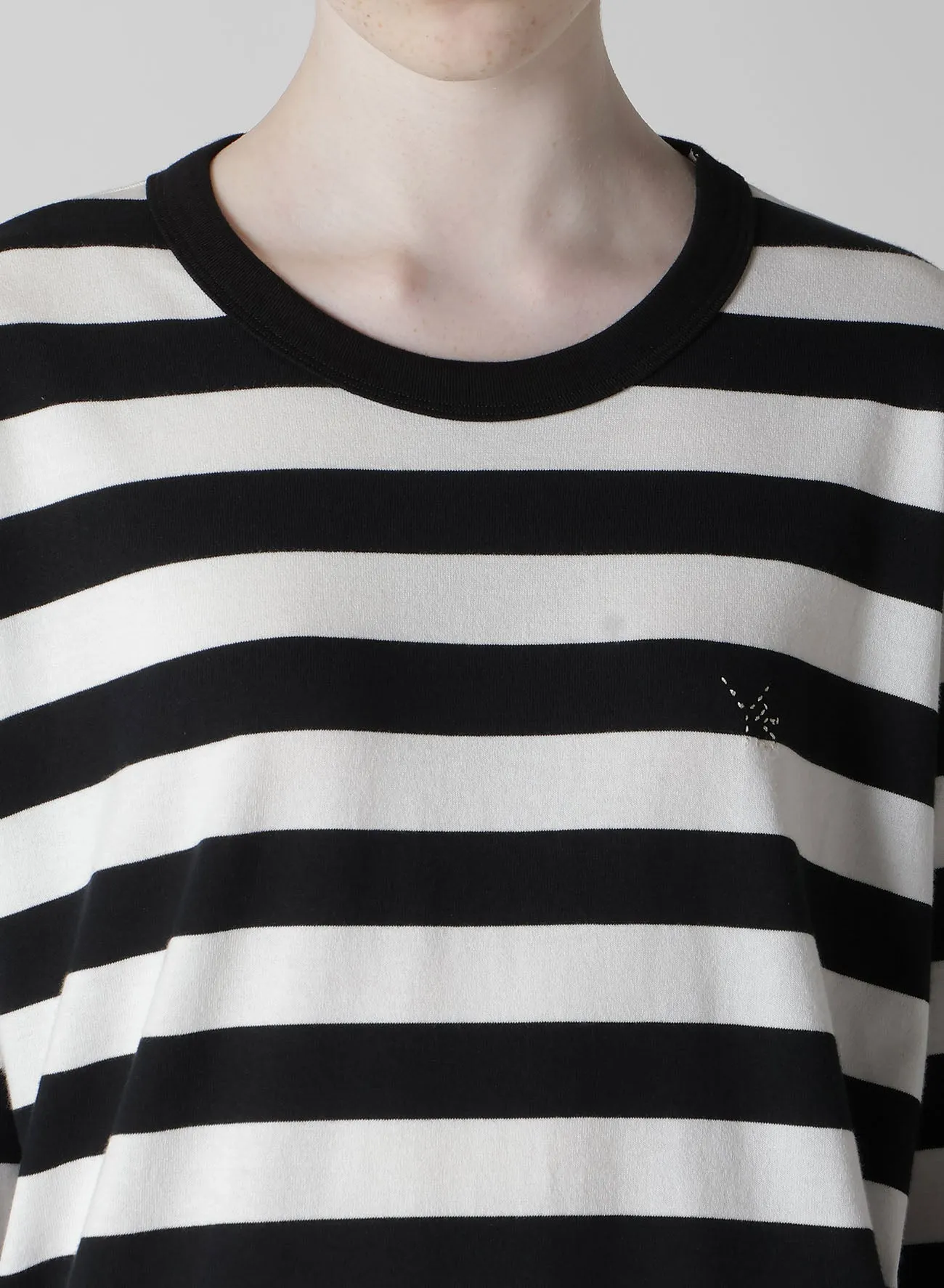 40/2 STRIPE JERSEY Y'S STITCH LONG SLEEVE T sold by Yohji Yamamoto product image thumbnail 5