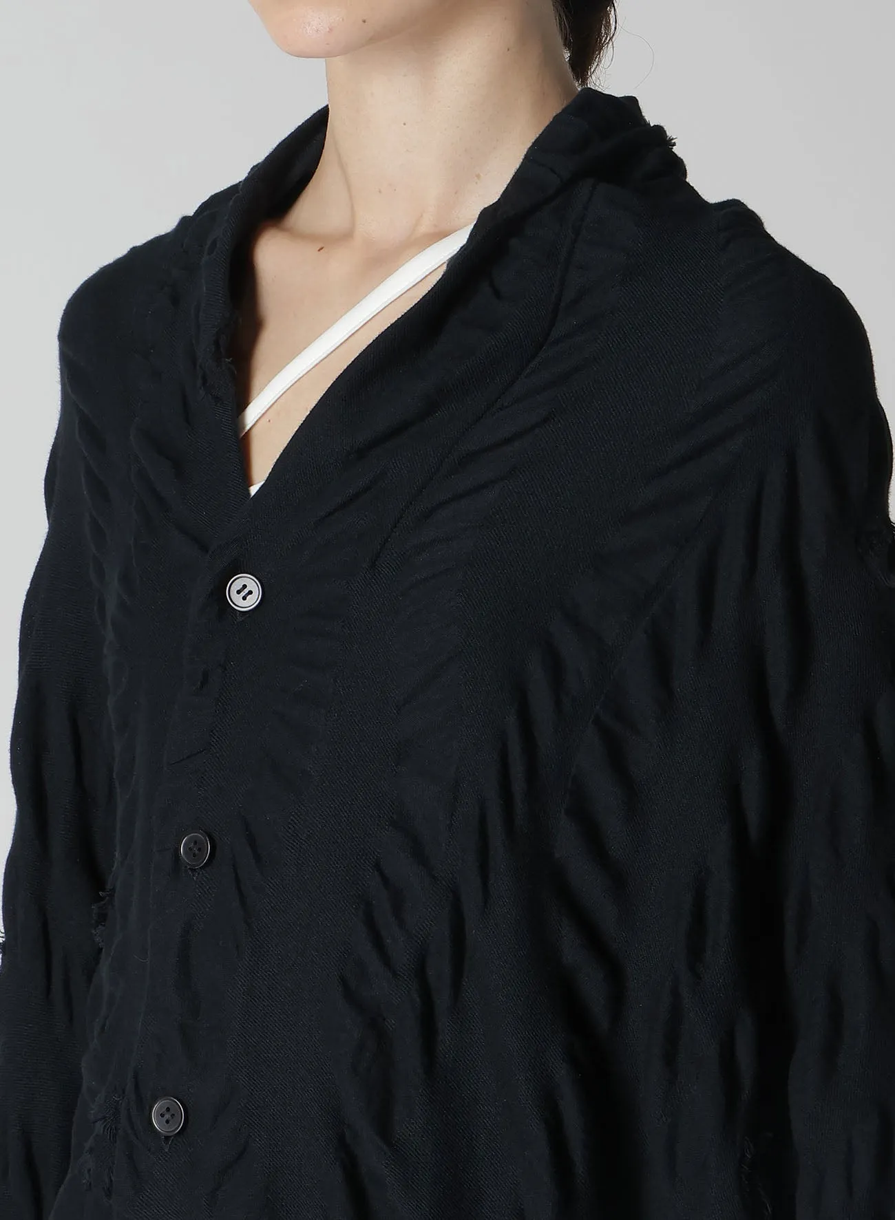 SQUARE CUT JQ ASYMMETRIC CARDIGAN sold by Yohji Yamamoto product image thumbnail 5