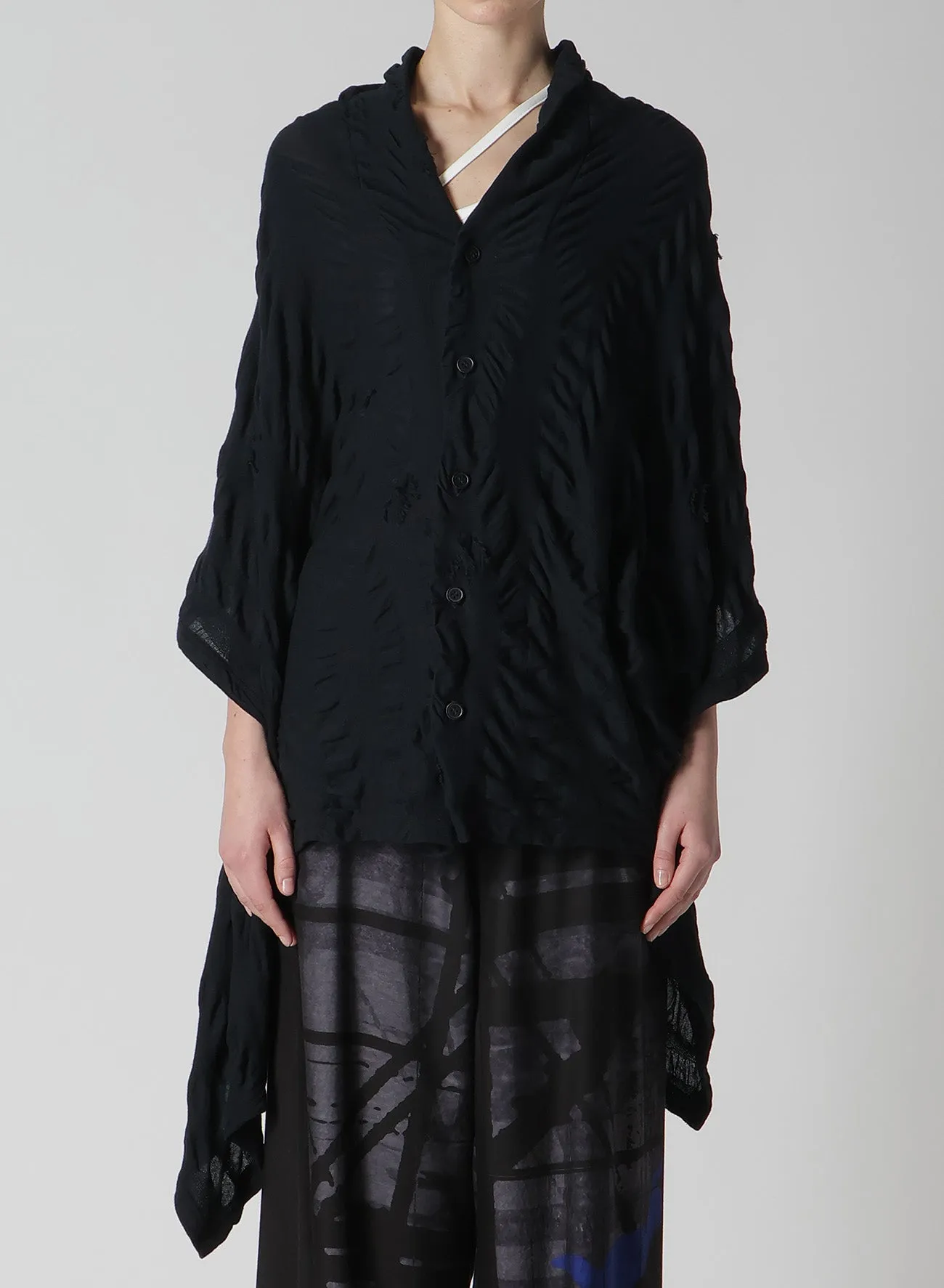 SQUARE CUT JQ ASYMMETRIC CARDIGAN sold by Yohji Yamamoto product image thumbnail 4