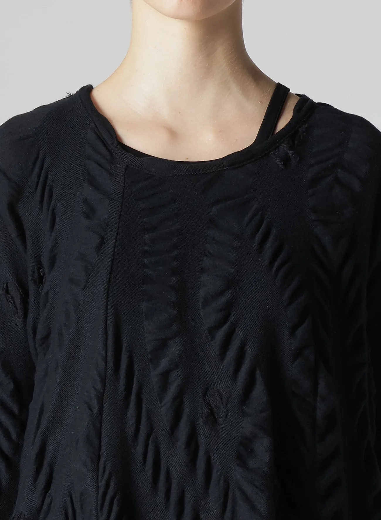 SQUARE CUT JQ ROUND NECK FLARE LONG SLEEVE sold by Yohji Yamamoto product image thumbnail 5