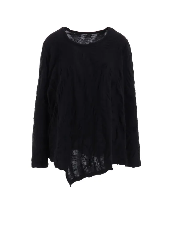 SQUARE CUT JQ ROUND NECK FLARE LONG SLEEVE sold by Yohji Yamamoto