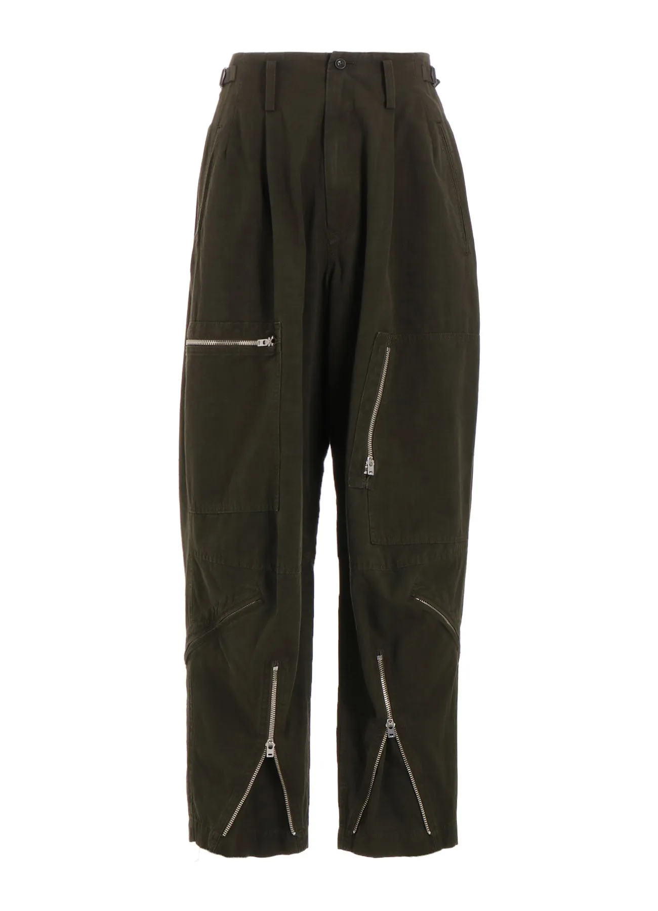 COTTON SLAB GARMENT DYEING FLIGHT PANTS sold by Yohji Yamamoto product image thumbnail 2
