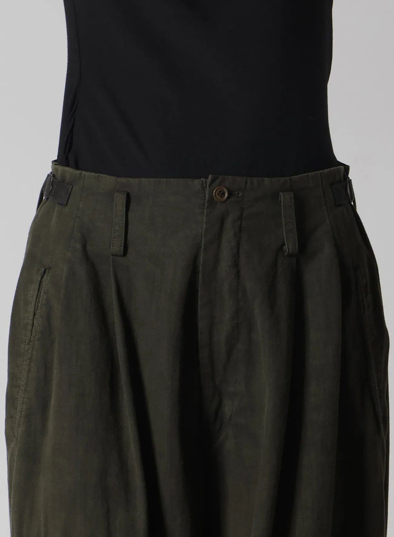 COTTON SLAB GARMENT DYEING FLIGHT PANTS sold by Yohji Yamamoto product image thumbnail 5