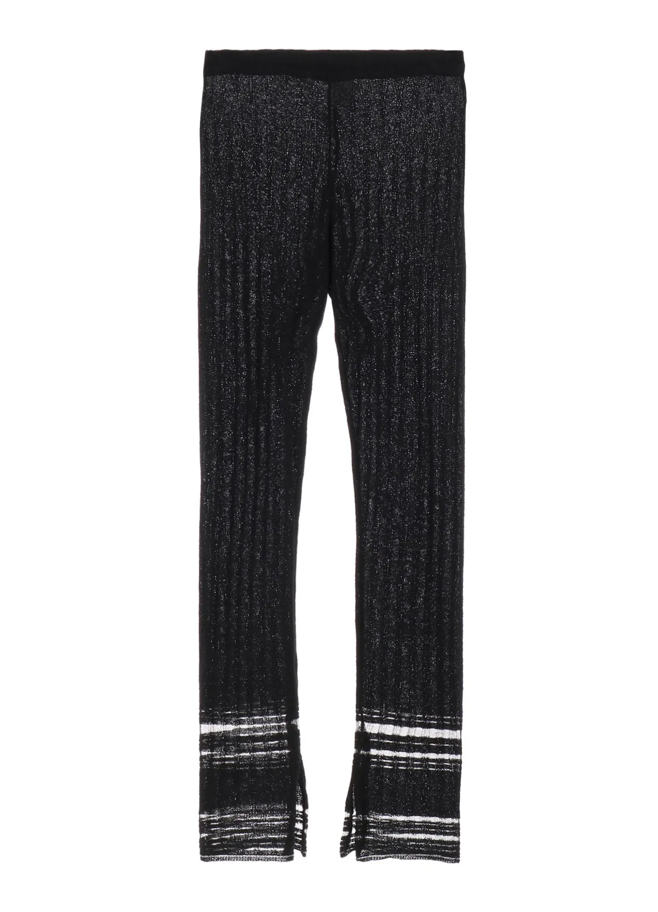 DROP NEEDLE RIB STRIPE LEGGINGS sold by Yohji Yamamoto product image thumbnail 2