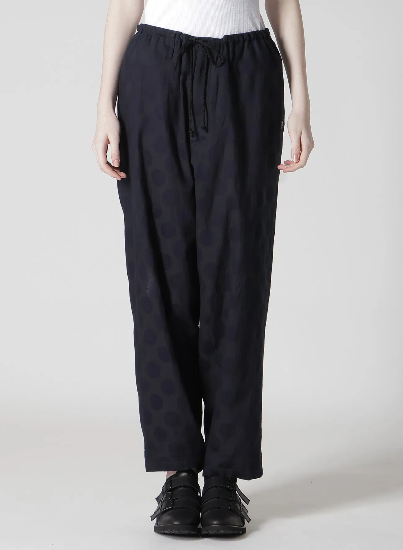 5OZ POLKA DOTS JQ DENIM Y'S STITCH PANTS W/ WAIST STRING sold by Yohji Yamamoto product image thumbnail 4