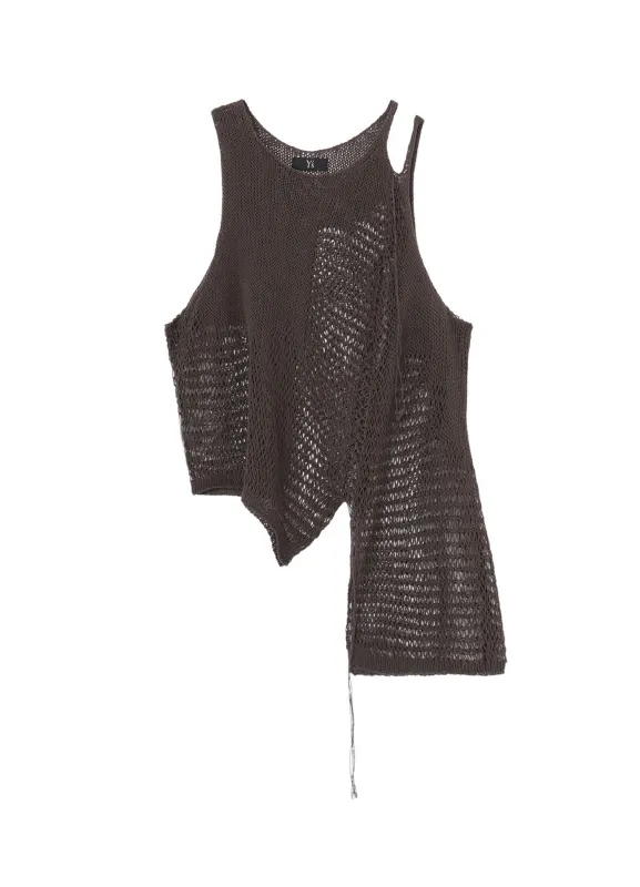 DAMAGE PROCESSED ASYMMETRIC SLEEVELESS KNIT sold by Yohji Yamamoto