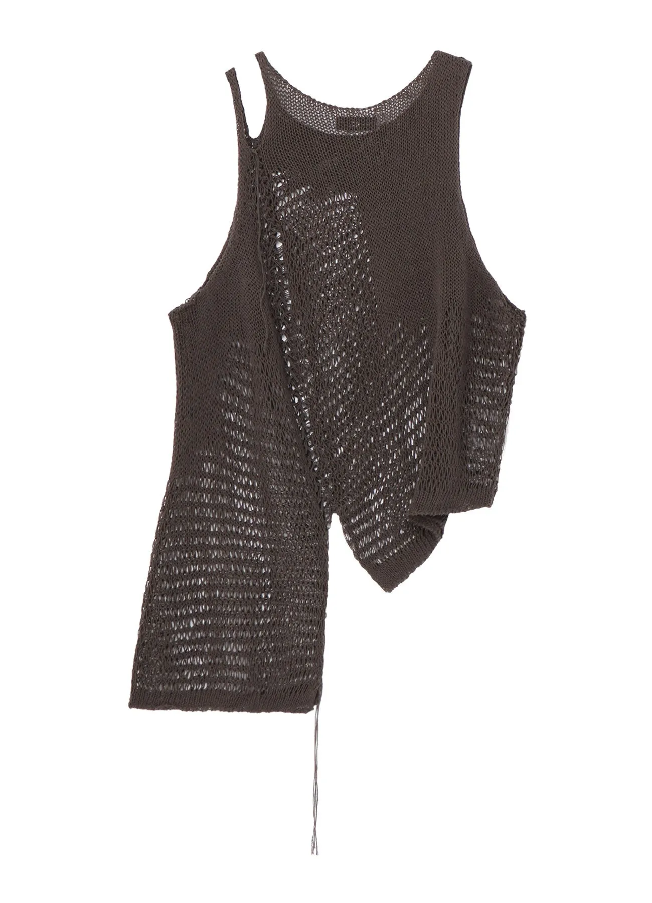 DAMAGE PROCESSED ASYMMETRIC SLEEVELESS KNIT sold by Yohji Yamamoto product image thumbnail 3