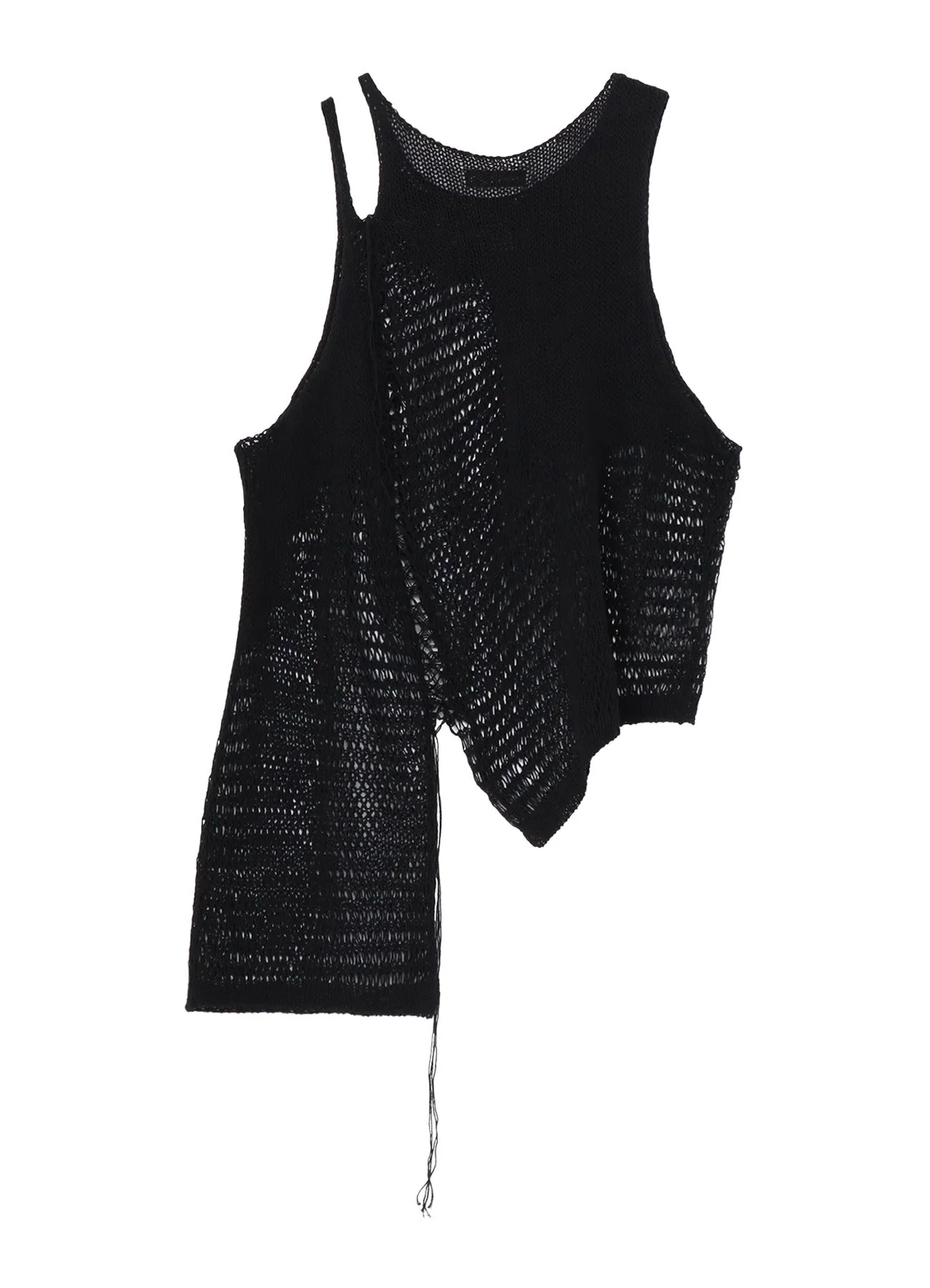 DAMAGE PROCESSED ASYMMETRIC SLEEVELESS KNIT sold by Yohji Yamamoto product image thumbnail 3