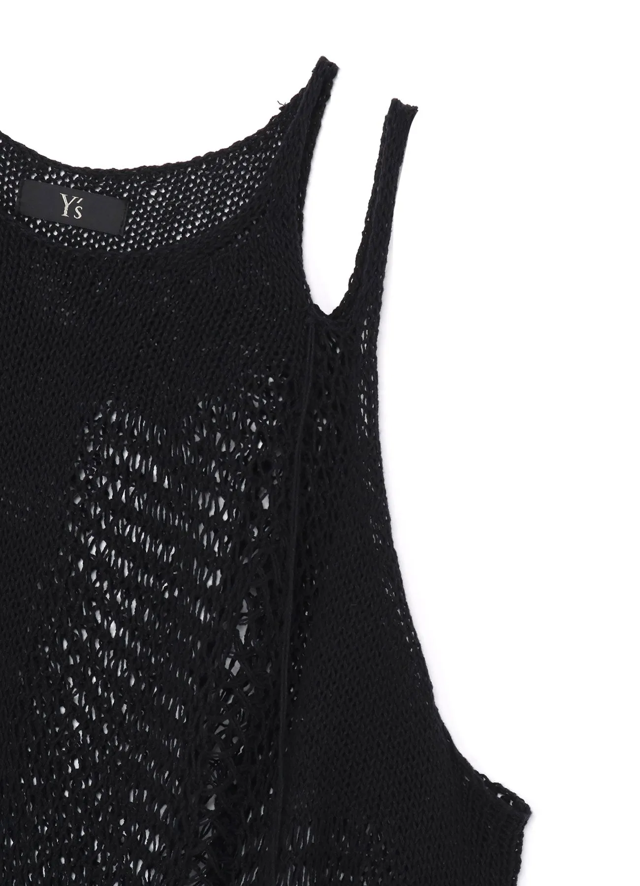 DAMAGE PROCESSED ASYMMETRIC SLEEVELESS KNIT sold by Yohji Yamamoto product image thumbnail 5