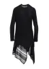 DROP NEEDLE RIB STRIPE ASYMMETRIC LONG CARDIGAN sold by Yohji Yamamoto