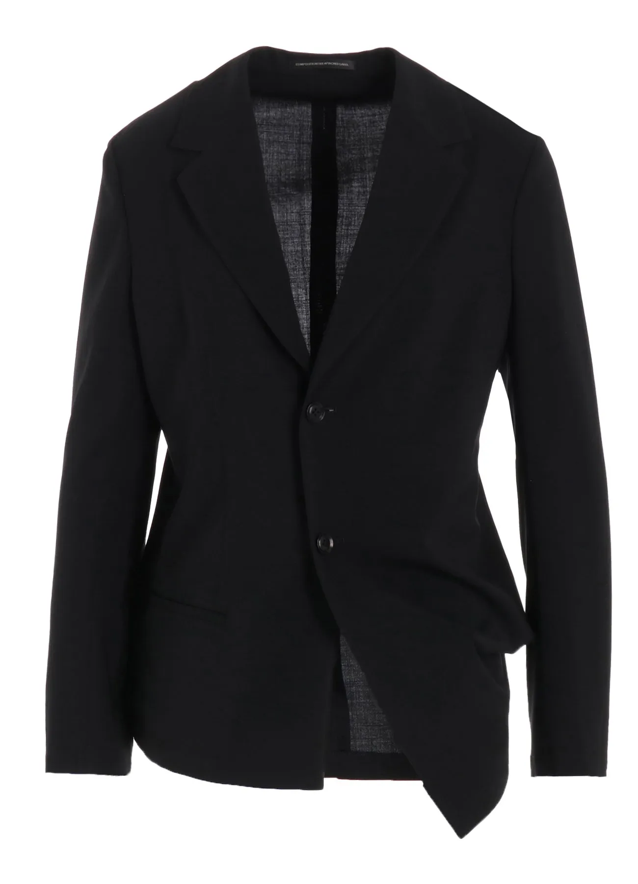 HARD-TWISTED LAWN LEFT SIDE DROPPED JACKET sold by Yohji Yamamoto product image thumbnail 2