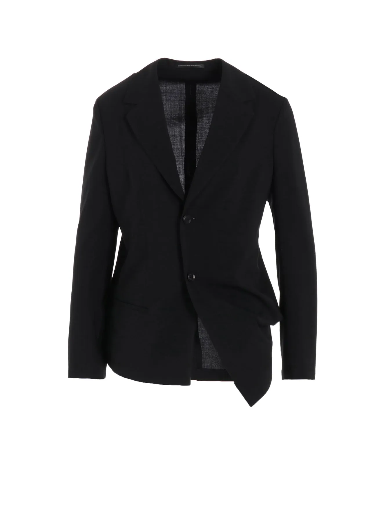 HARD-TWISTED LAWN LEFT SIDE DROPPED JACKET sold by Yohji Yamamoto