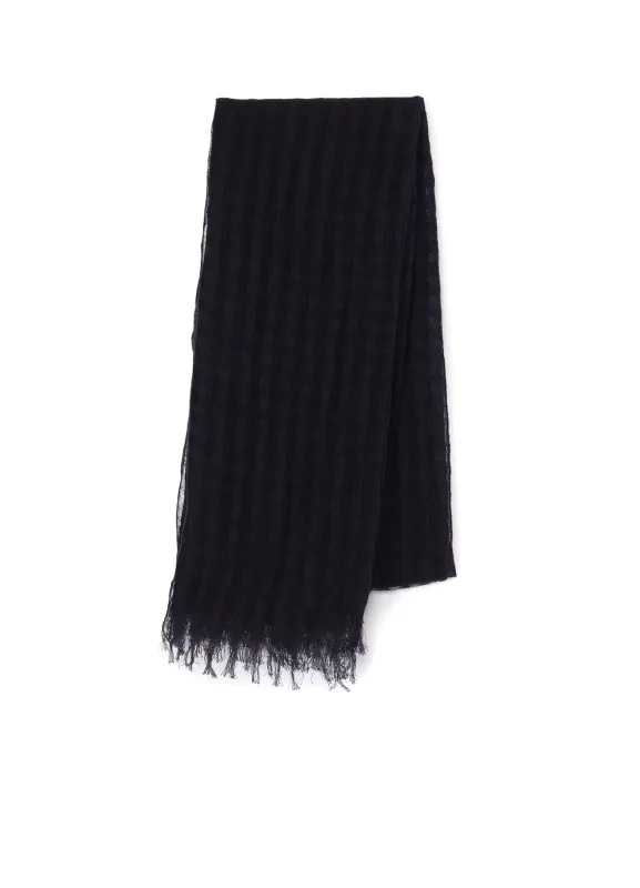 MESH COMBINATION DOUBLE LAYERED SCARF sold by Yohji Yamamoto