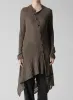 DROP NEEDLE RIB STRIPE ASYMMETRIC LONG CARDIGAN sold by Yohji Yamamoto