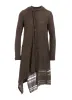 DROP NEEDLE RIB STRIPE ASYMMETRIC LONG CARDIGAN sold by Yohji Yamamoto