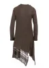 DROP NEEDLE RIB STRIPE ASYMMETRIC LONG CARDIGAN sold by Yohji Yamamoto