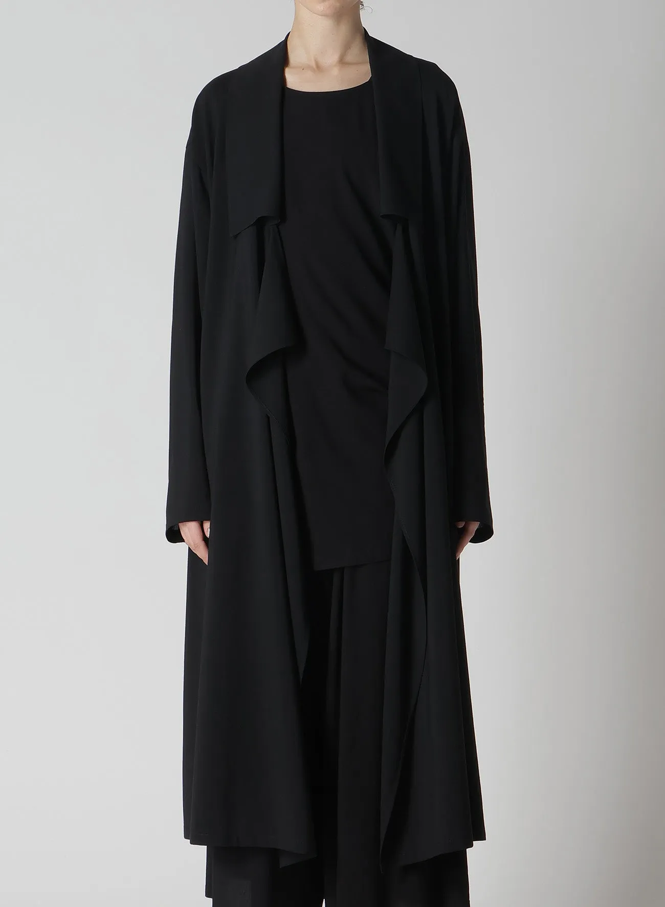 HARD-TWISTED LAWN BIG COLLAR COAT sold by Yohji Yamamoto product image thumbnail 5