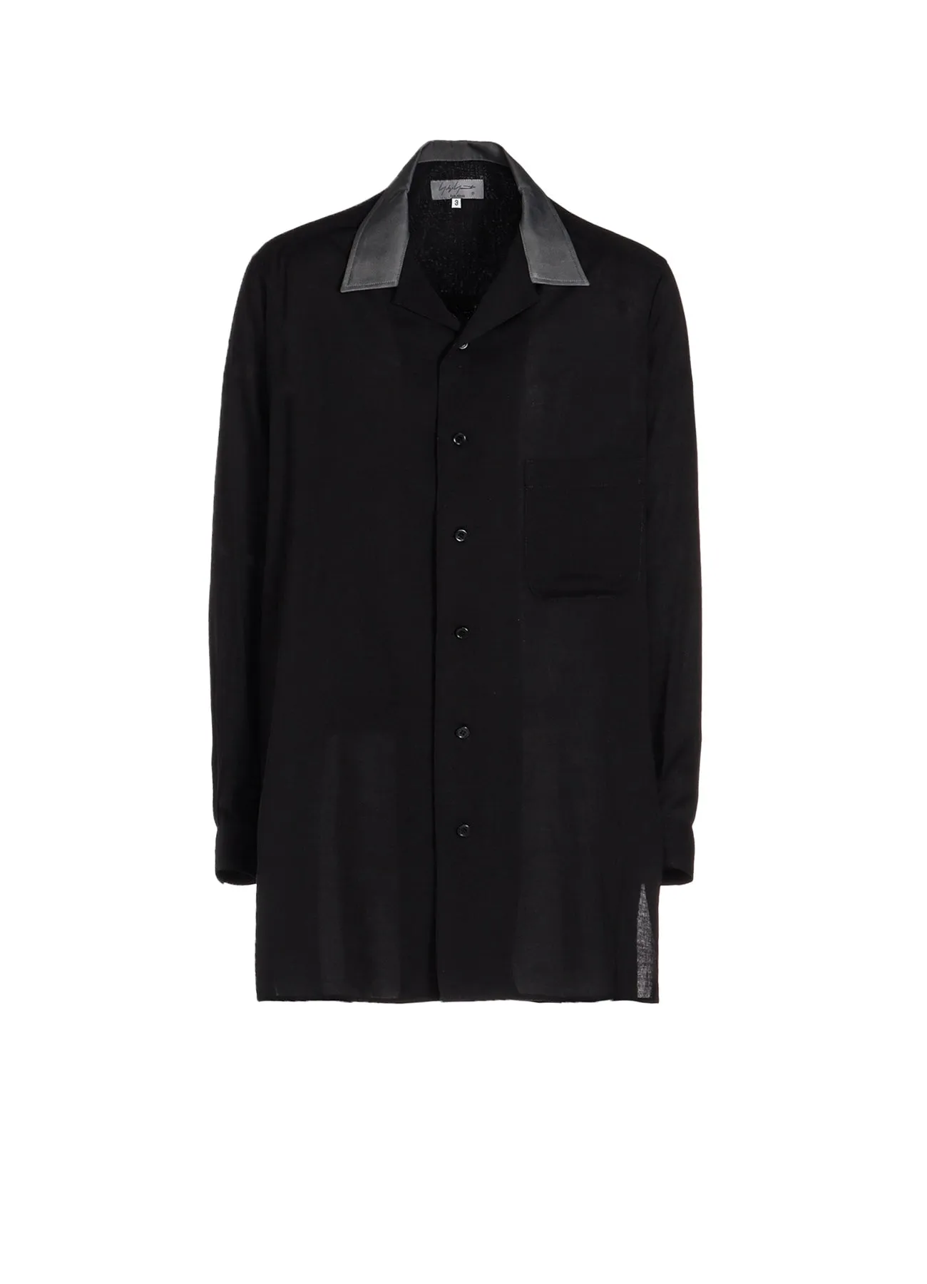 CELLULOSE LOAN OPEN COLLAR B W/ DIFFERNT FABRIC sold by Yohji Yamamoto