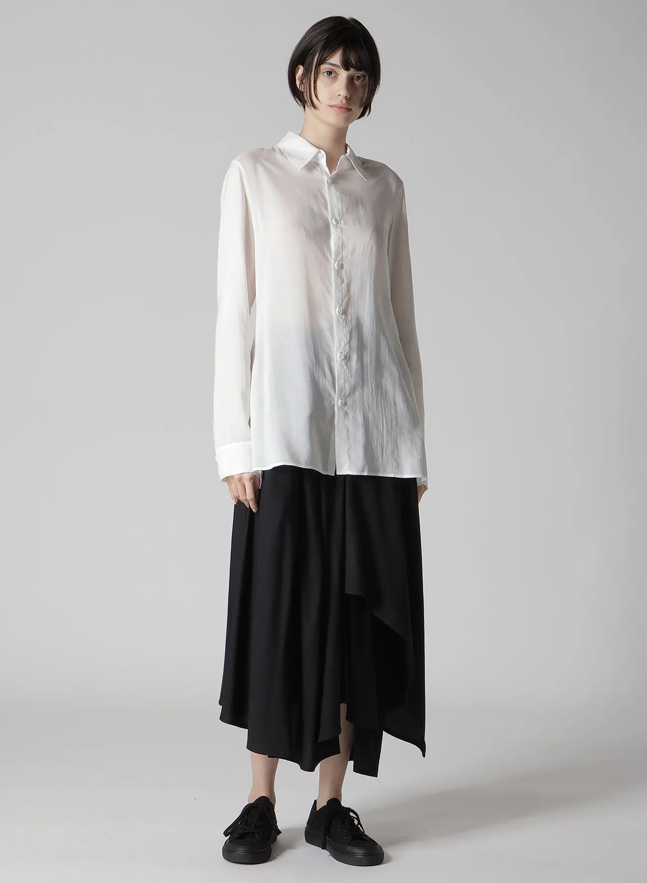 S/W TWILL R GATHERED SKIRT sold by Yohji Yamamoto product image thumbnail 3