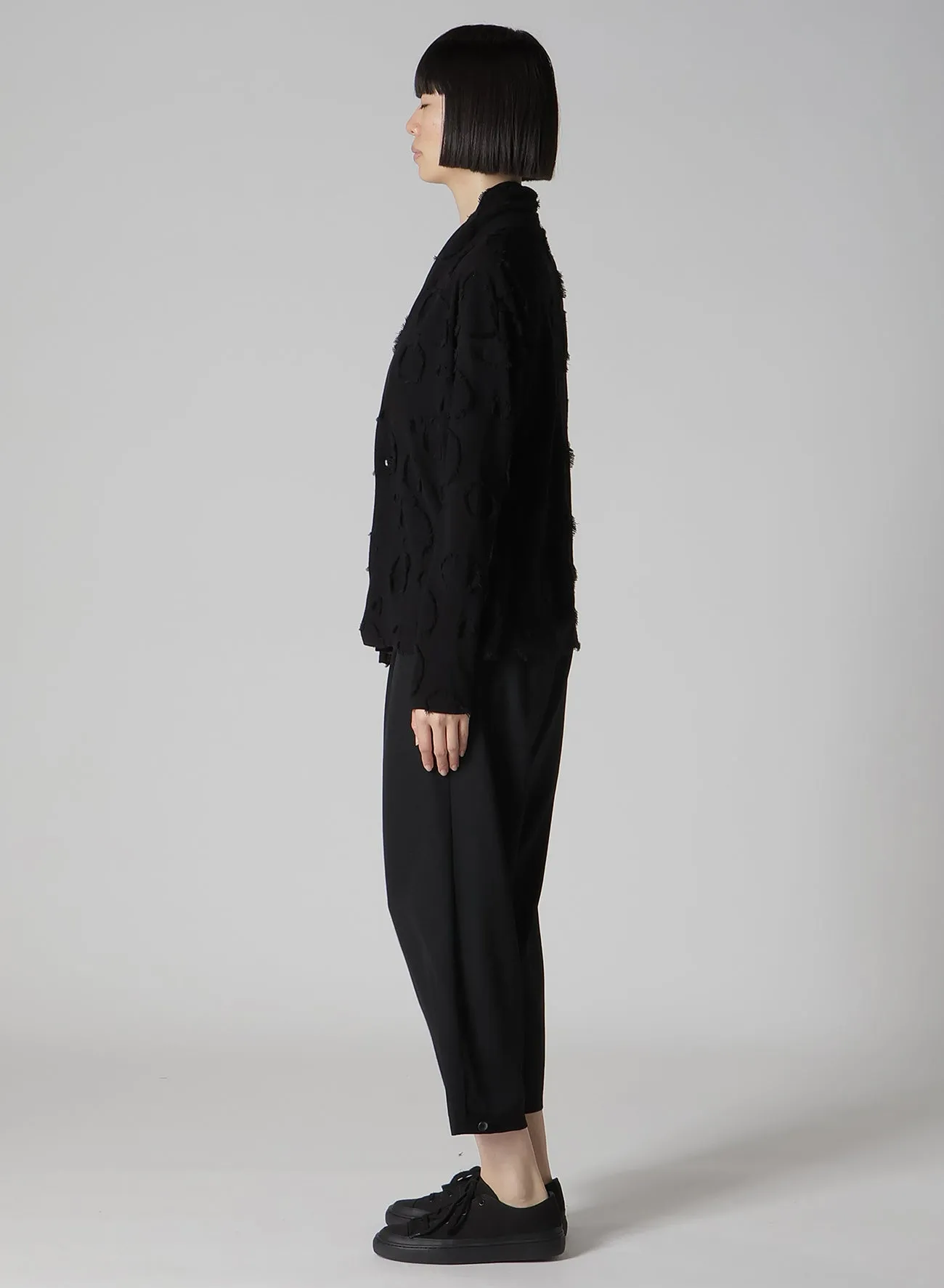 C40/-SZ + 20/-DOT JQ DRAPED JACKET sold by Yohji Yamamoto product image thumbnail 4