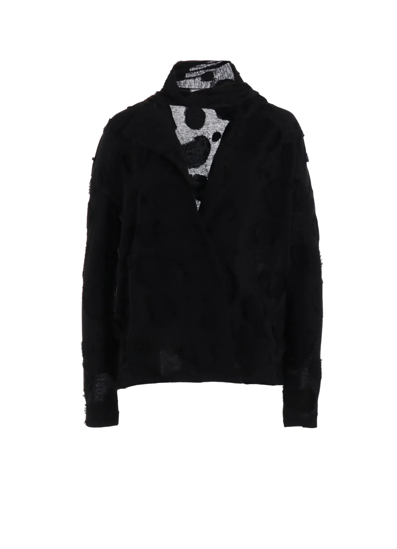 C40/-SZ + 20/-DOT JQ DRAPED JACKET sold by Yohji Yamamoto