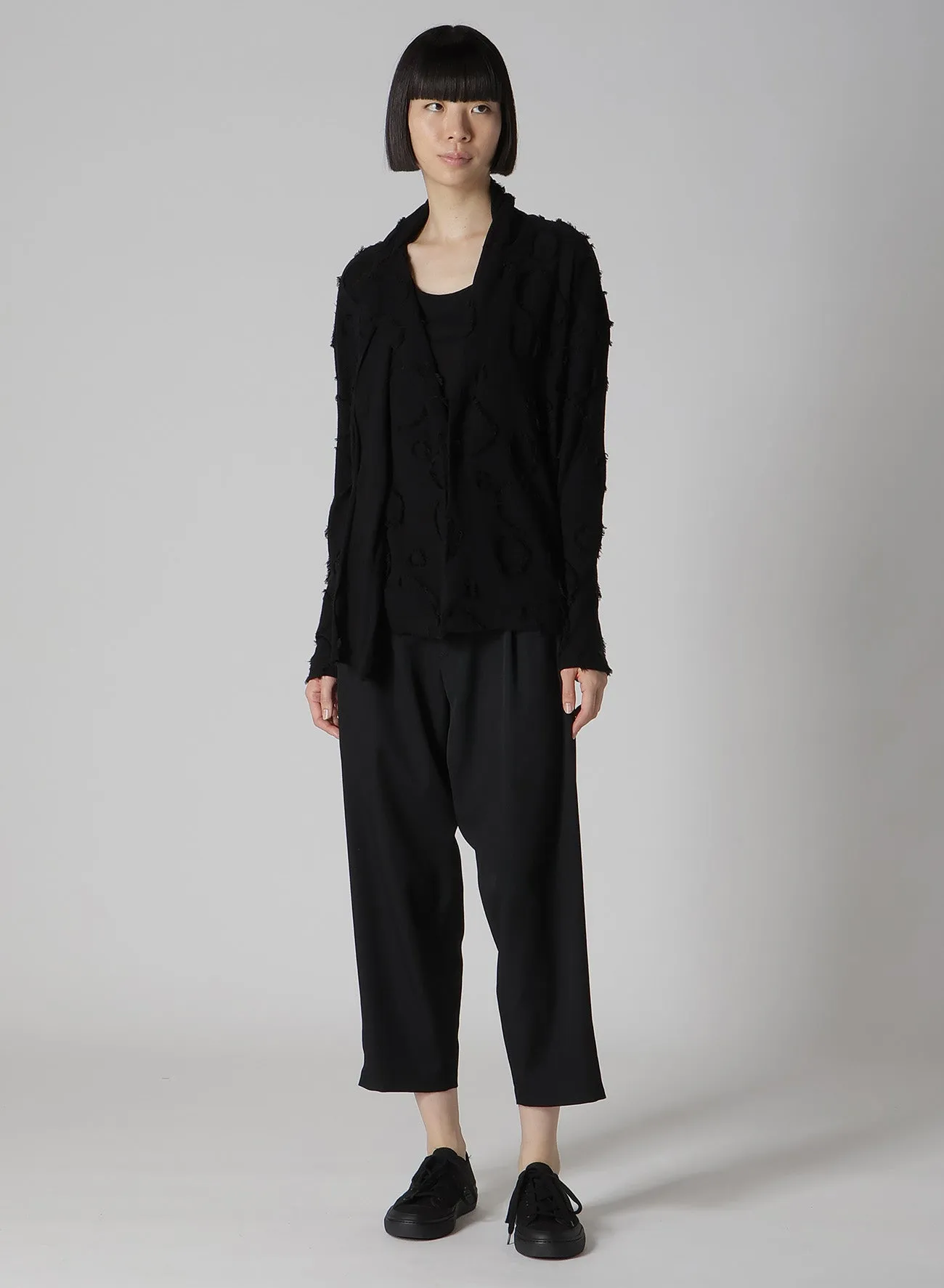 C40/-SZ + 20/-DOT JQ DRAPED JACKET sold by Yohji Yamamoto product image thumbnail 3