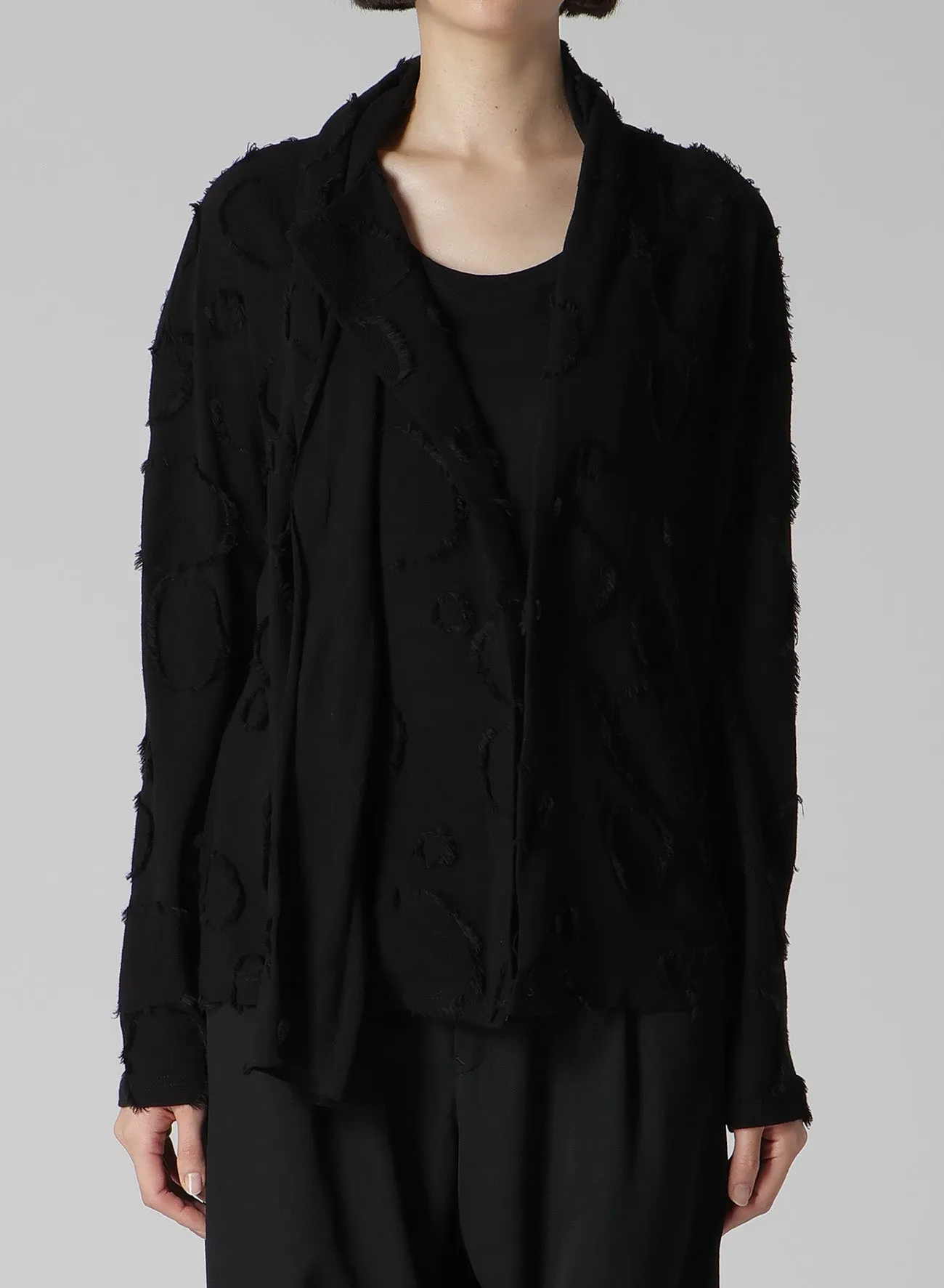 C40/-SZ + 20/-DOT JQ DRAPED JACKET sold by Yohji Yamamoto product image thumbnail 2