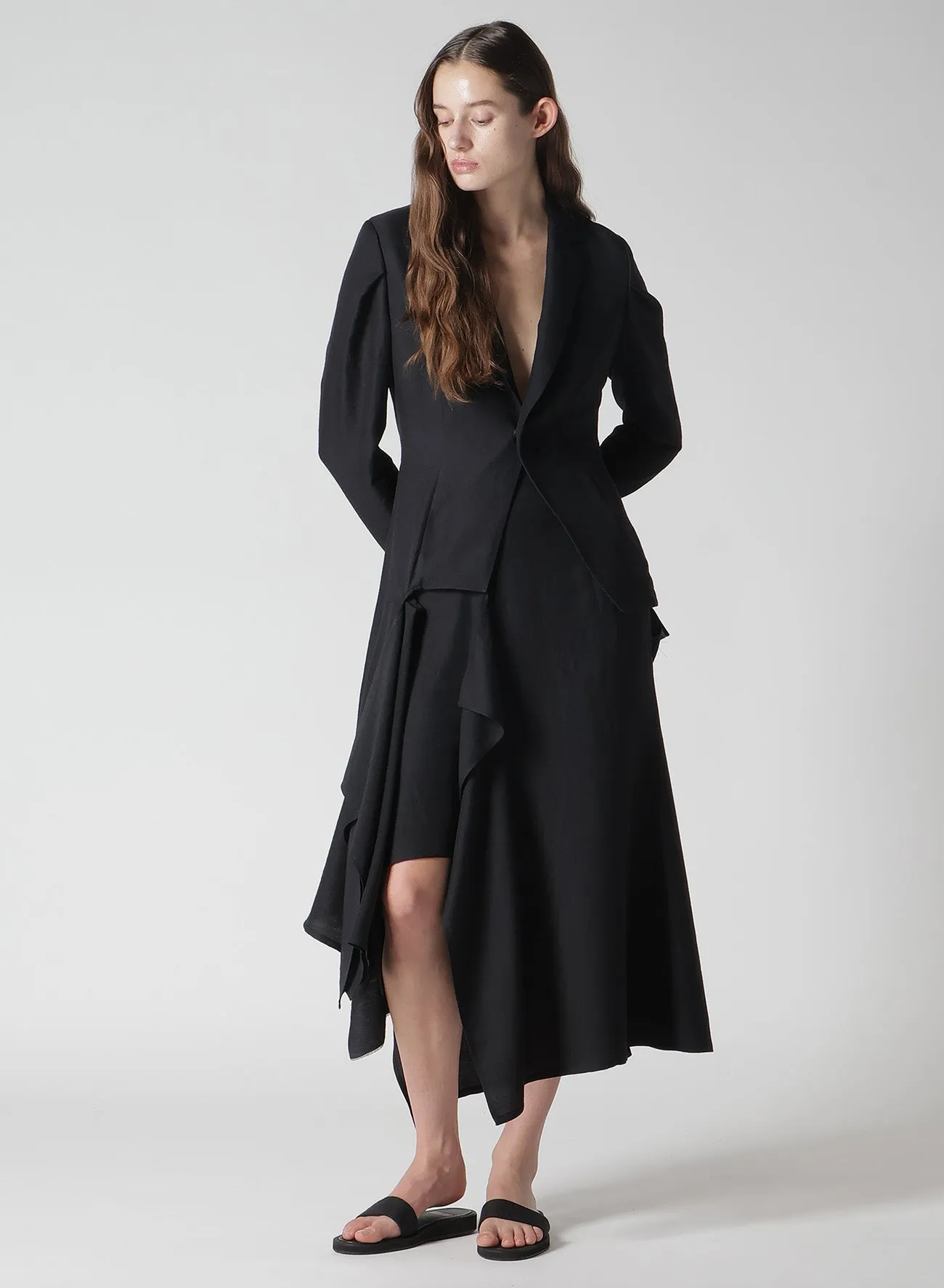 S/W TWILL R DRAPED HIGH WAIST SKT sold by Yohji Yamamoto product image thumbnail 3