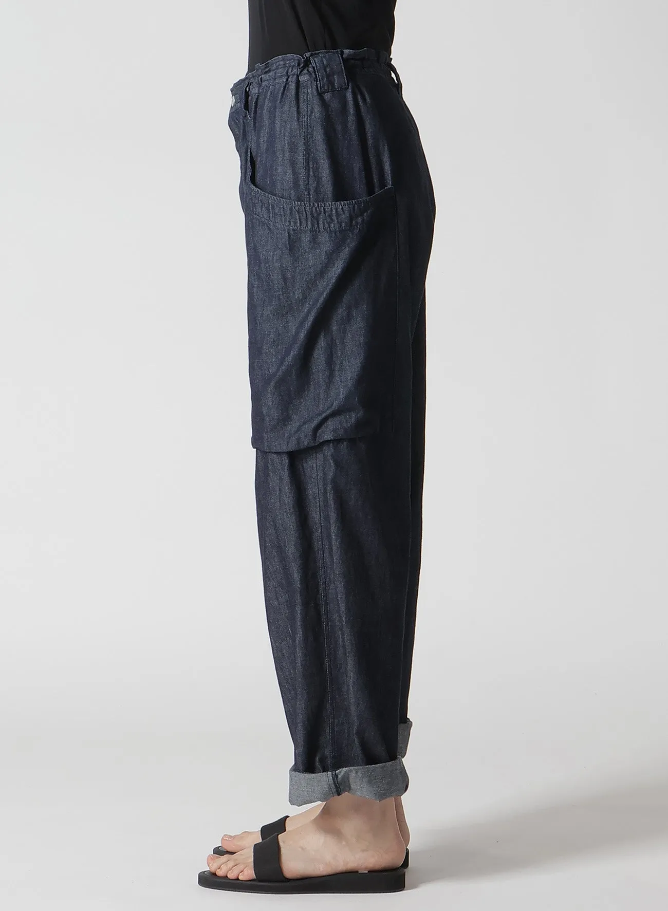 6oz TWILL DENIM B POCKET DETAIL PANTS sold by Yohji Yamamoto product image thumbnail 4