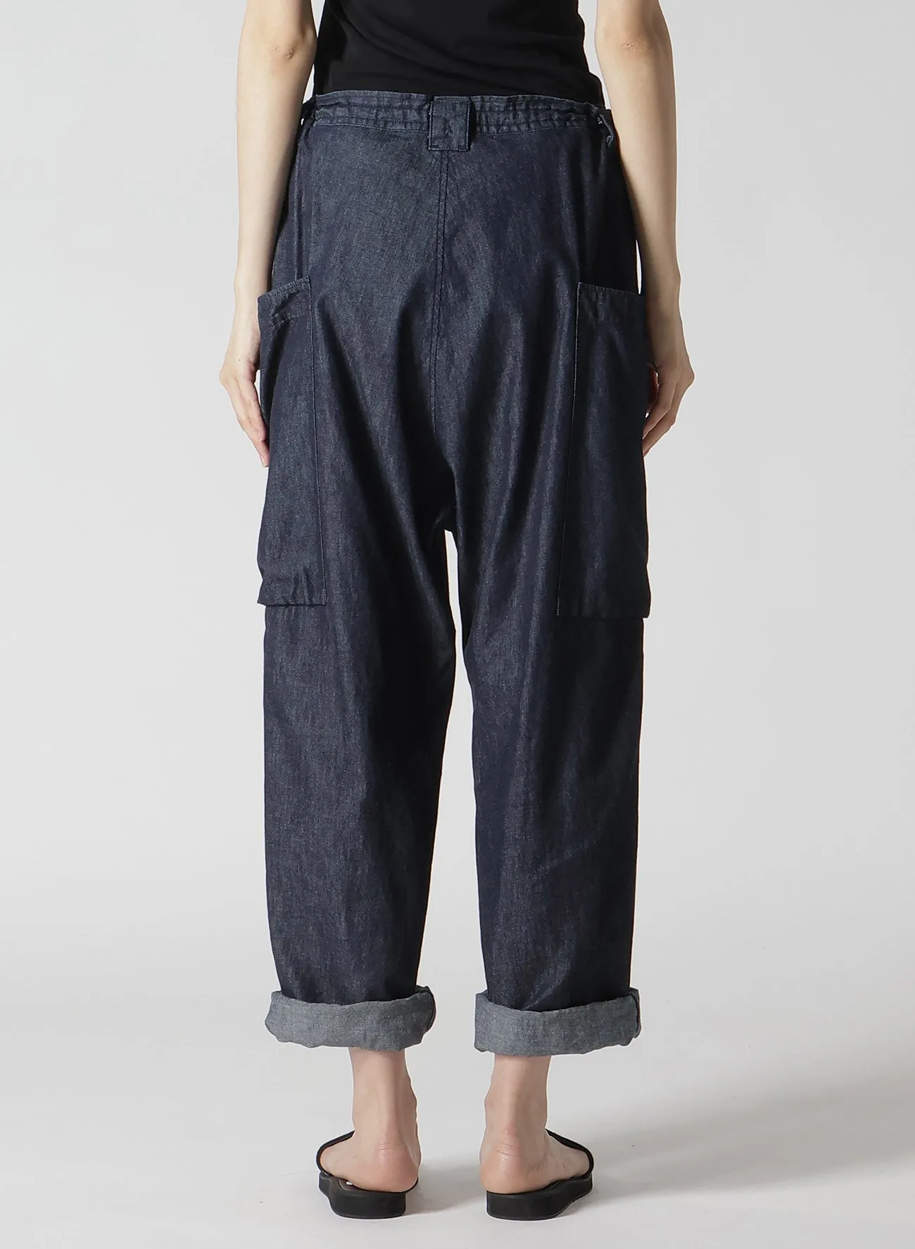6oz TWILL DENIM B POCKET DETAIL PANTS sold by Yohji Yamamoto product image thumbnail 5