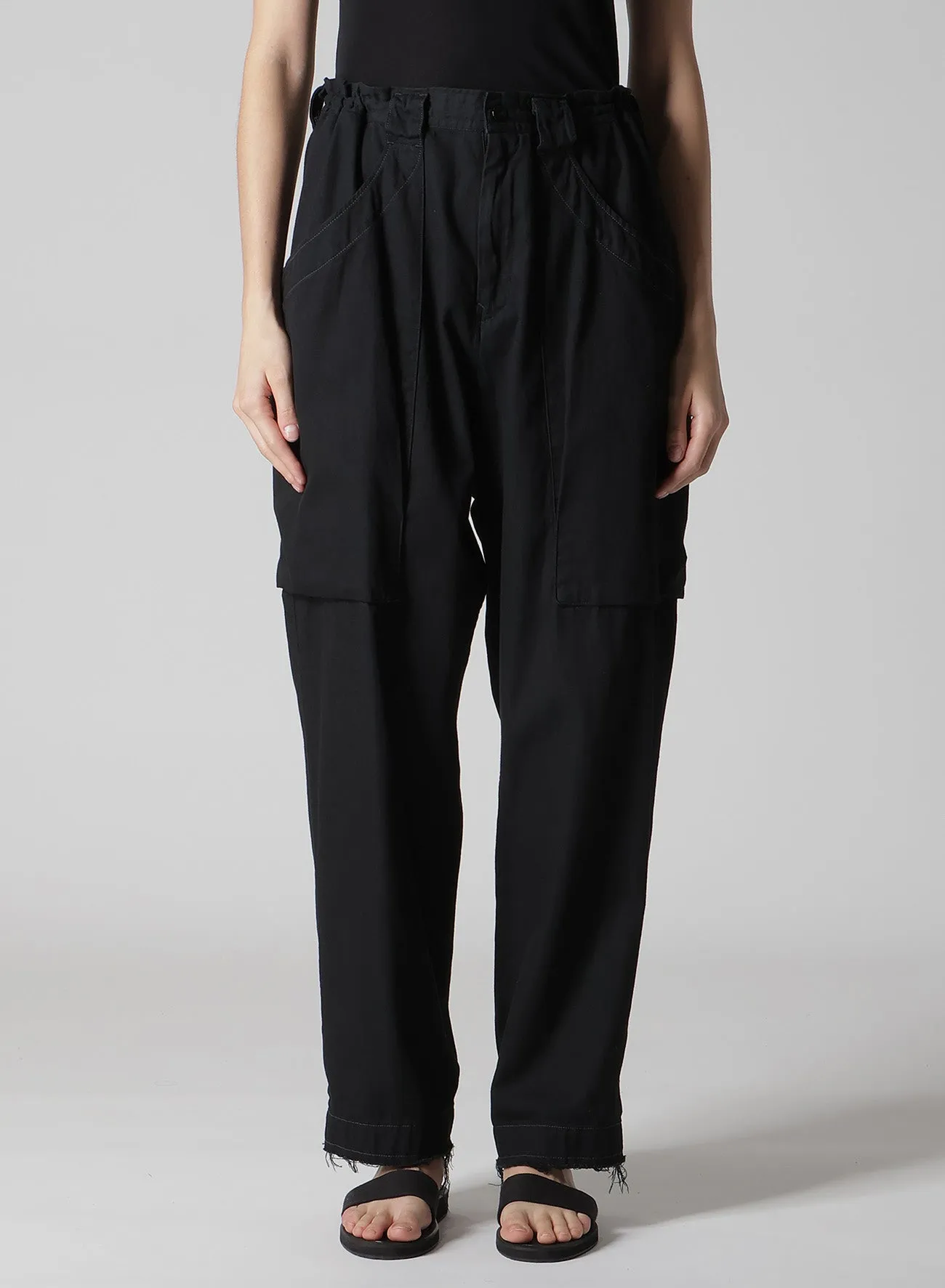 6oz TWILL DENIM B POCKET DETAIL PANTS sold by Yohji Yamamoto product image thumbnail 2