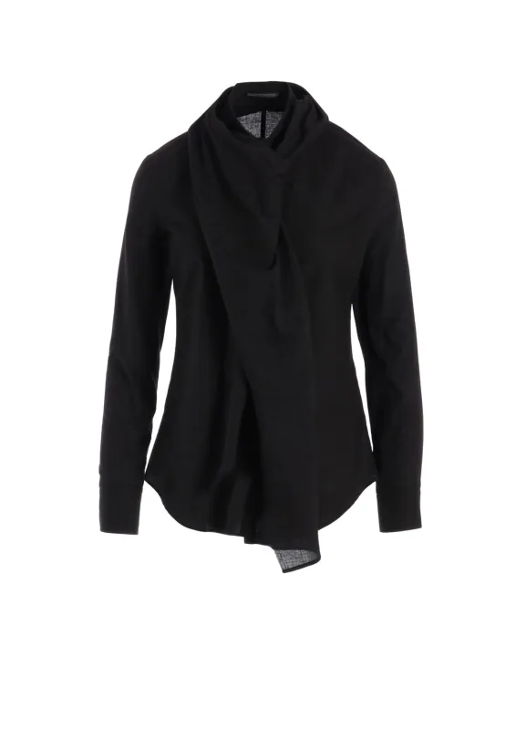 100/-KHADI STOLE DETAIL BLOUSE sold by Yohji Yamamoto