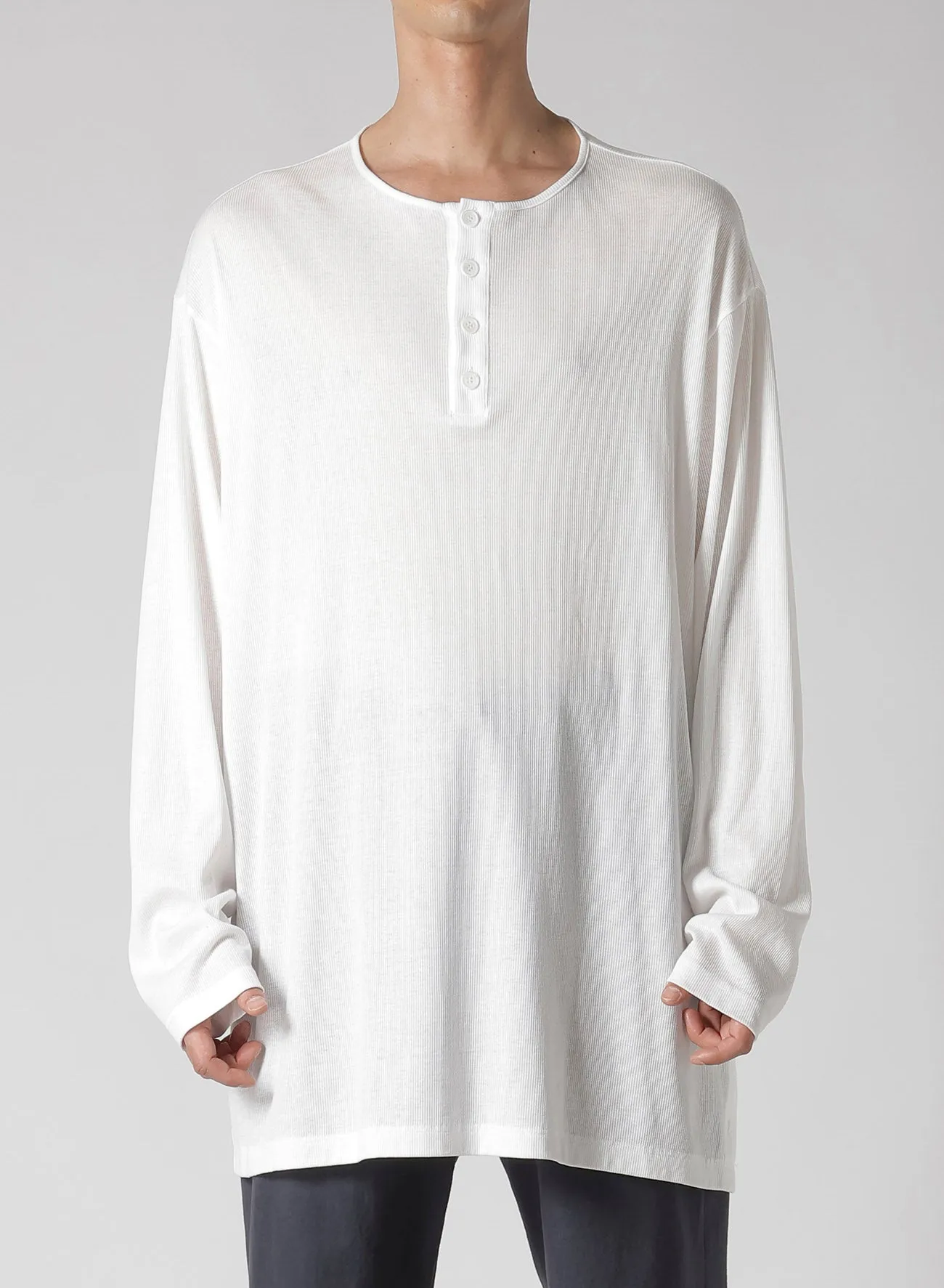 Ly/C MVS SPIRAL HENRY NECK LS T sold by Yohji Yamamoto product image thumbnail 2