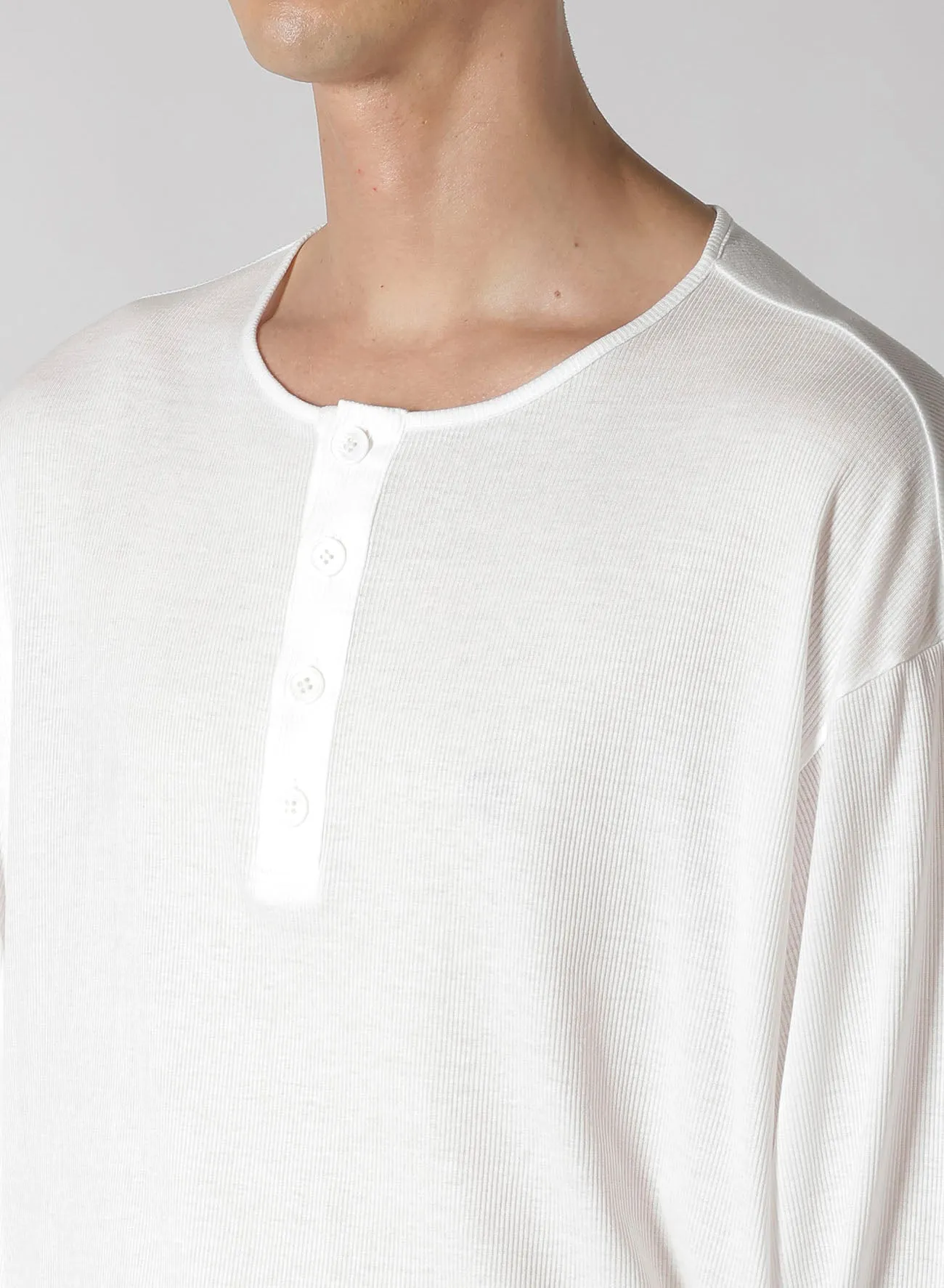Ly/C MVS SPIRAL HENRY NECK LS T sold by Yohji Yamamoto product image thumbnail 3
