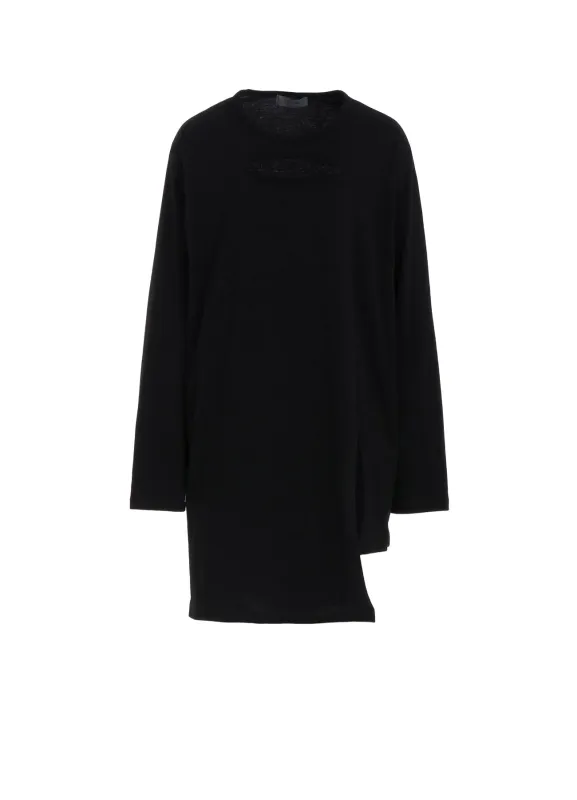 COMBED SINGLE JERSEY SLIT DETAIL L SLEEVE T A sold by Yohji Yamamoto