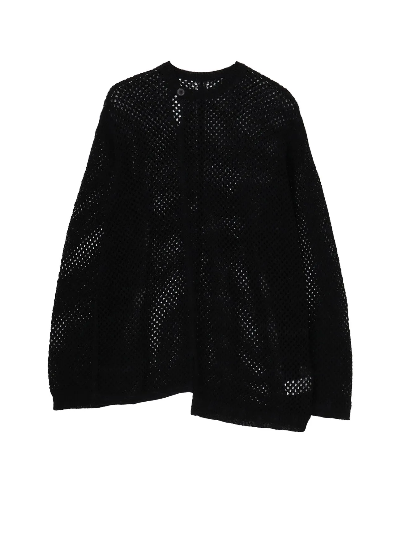 5G HEMMED PATTERN MESH PANEL PULLOVER sold by Yohji Yamamoto