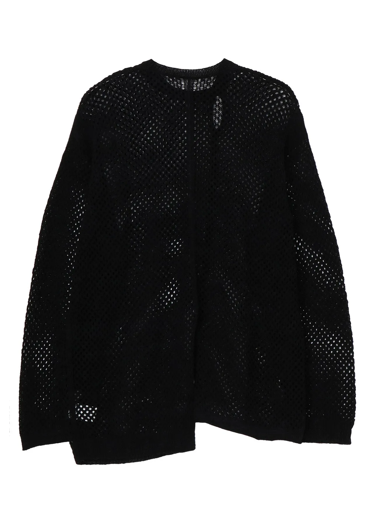 5G HEMMED PATTERN MESH PANEL PULLOVER sold by Yohji Yamamoto product image thumbnail 3