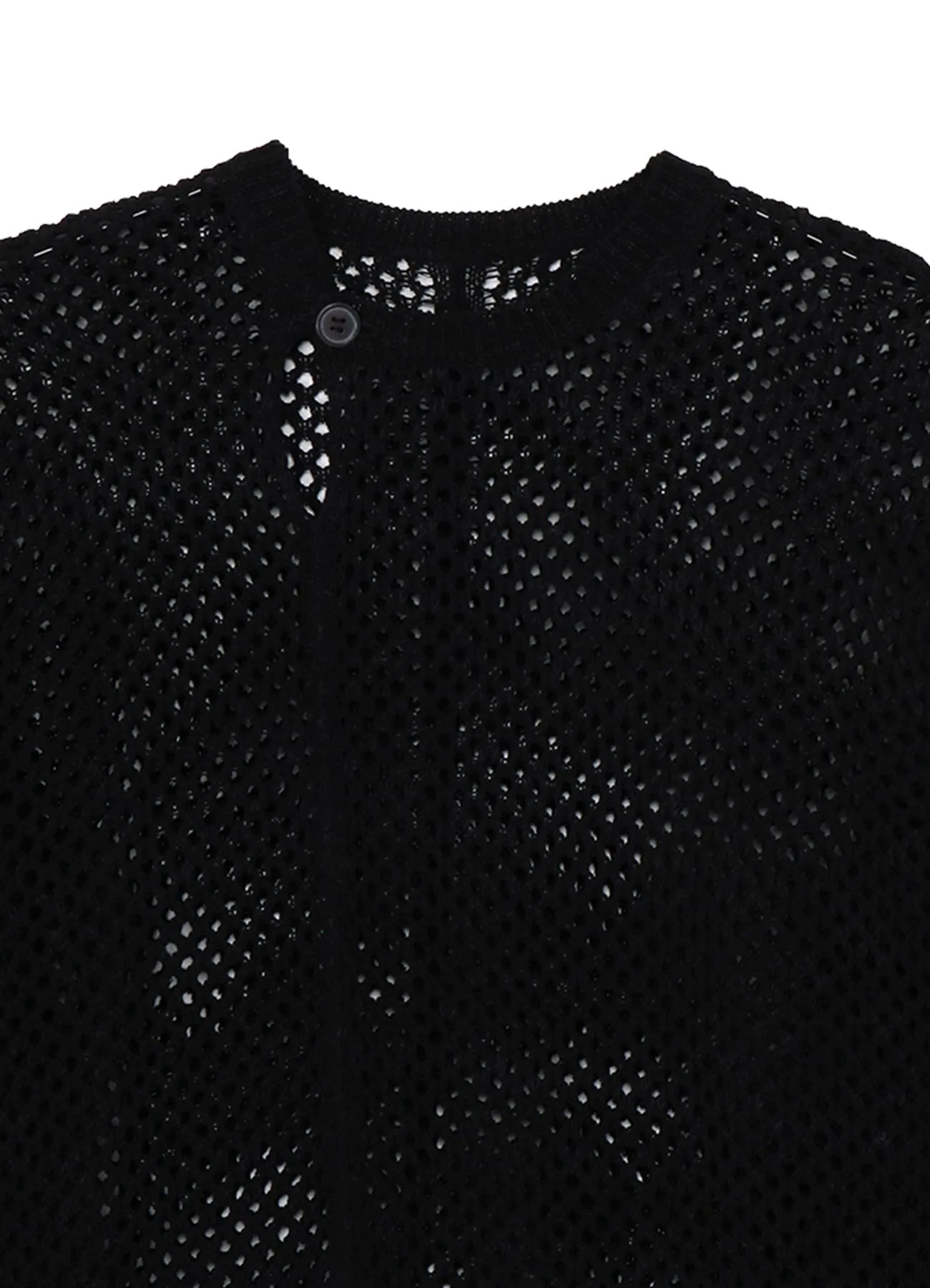 5G HEMMED PATTERN MESH PANEL PULLOVER sold by Yohji Yamamoto product image thumbnail 4
