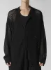 5G HEMMED PATTERN MESH ASYMMETRIC CARDIGAN sold by Yohji Yamamoto