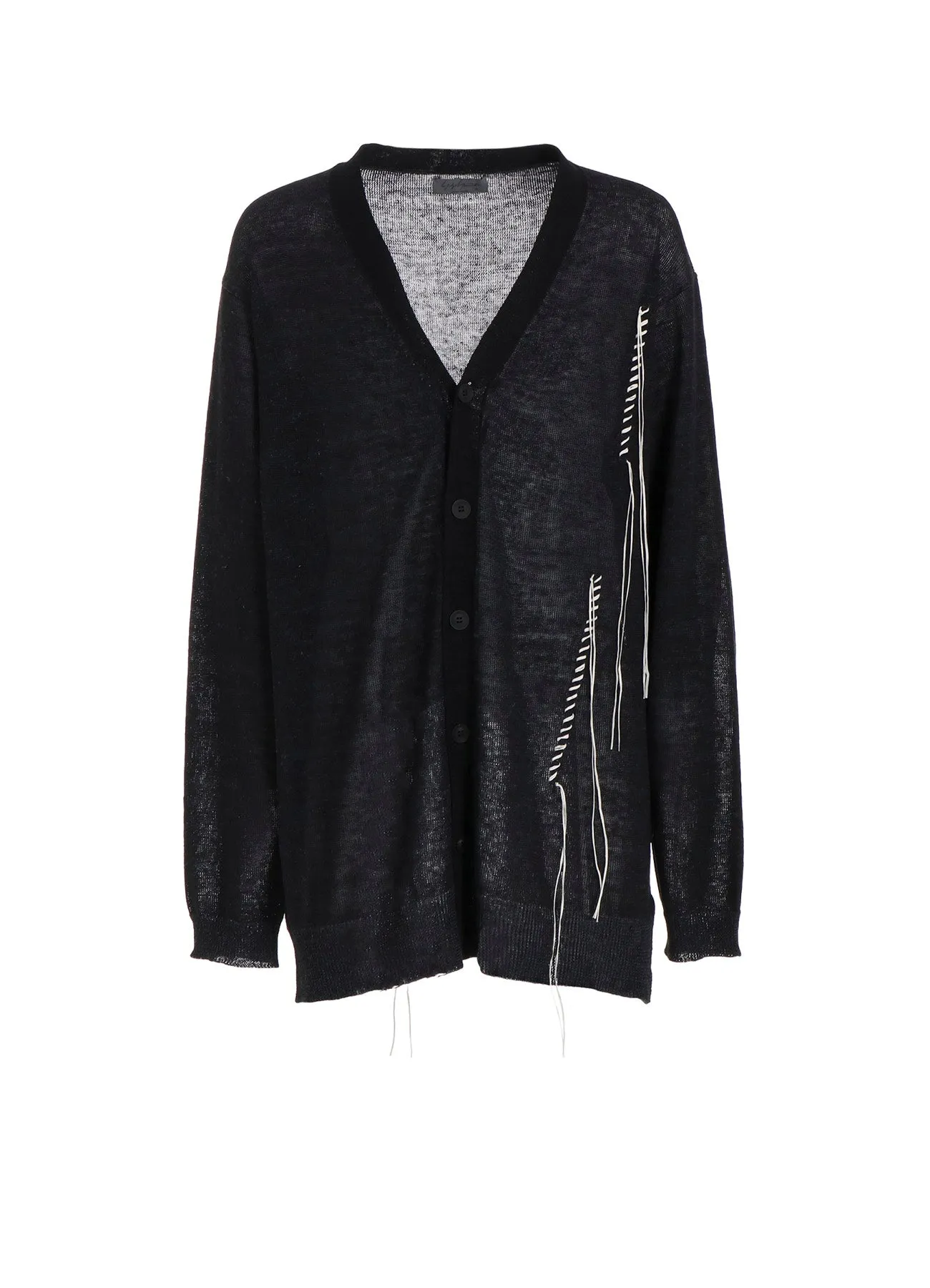 10G PLATED CROSSED PATTERN EMBROIDERY CARDIGAN sold by Yohji Yamamoto
