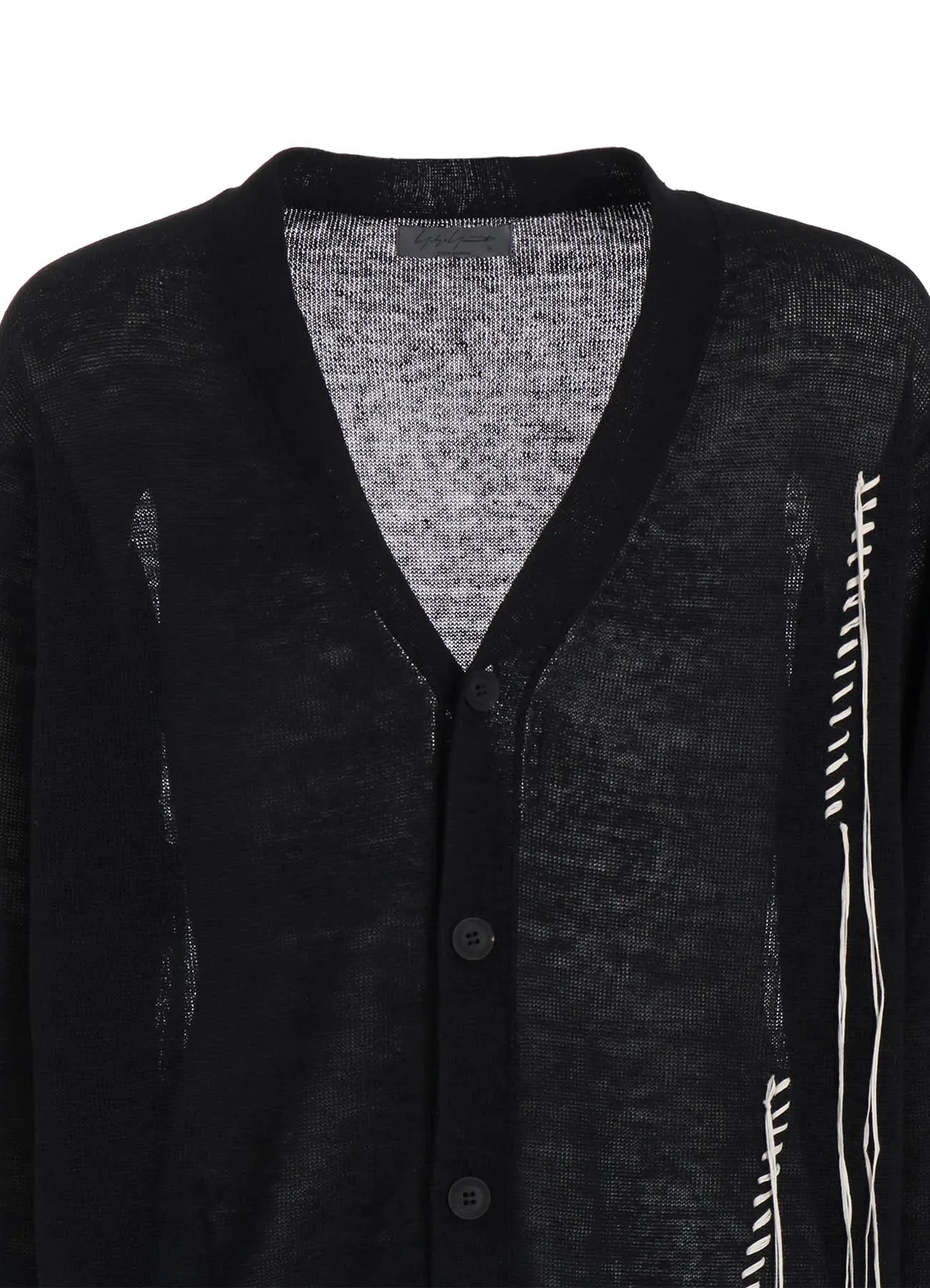 10G PLATED CROSSED PATTERN EMBROIDERY CARDIGAN sold by Yohji Yamamoto product image thumbnail 5