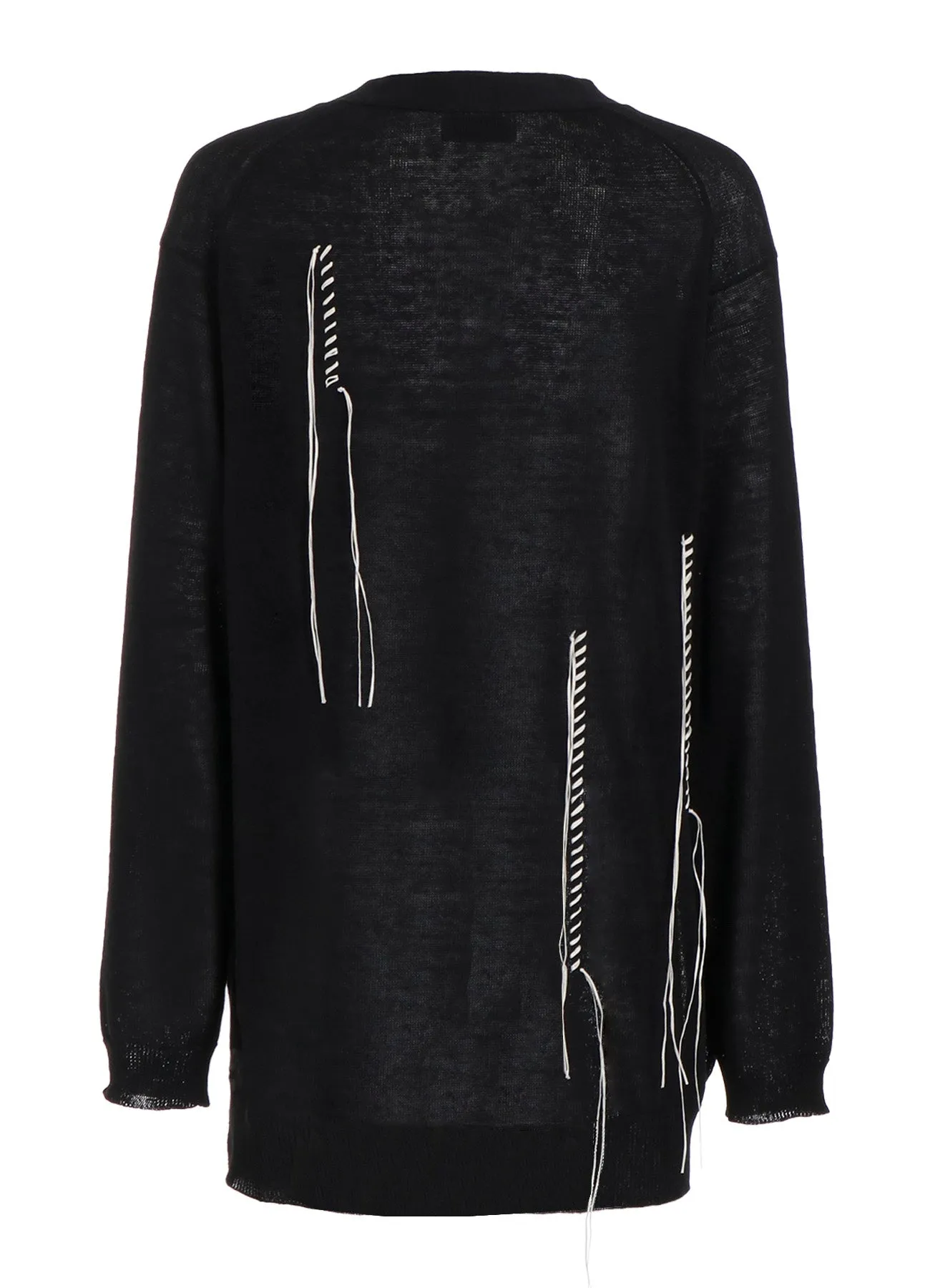 10G PLATED CROSSED PATTERN EMBROIDERY CARDIGAN sold by Yohji Yamamoto product image thumbnail 4