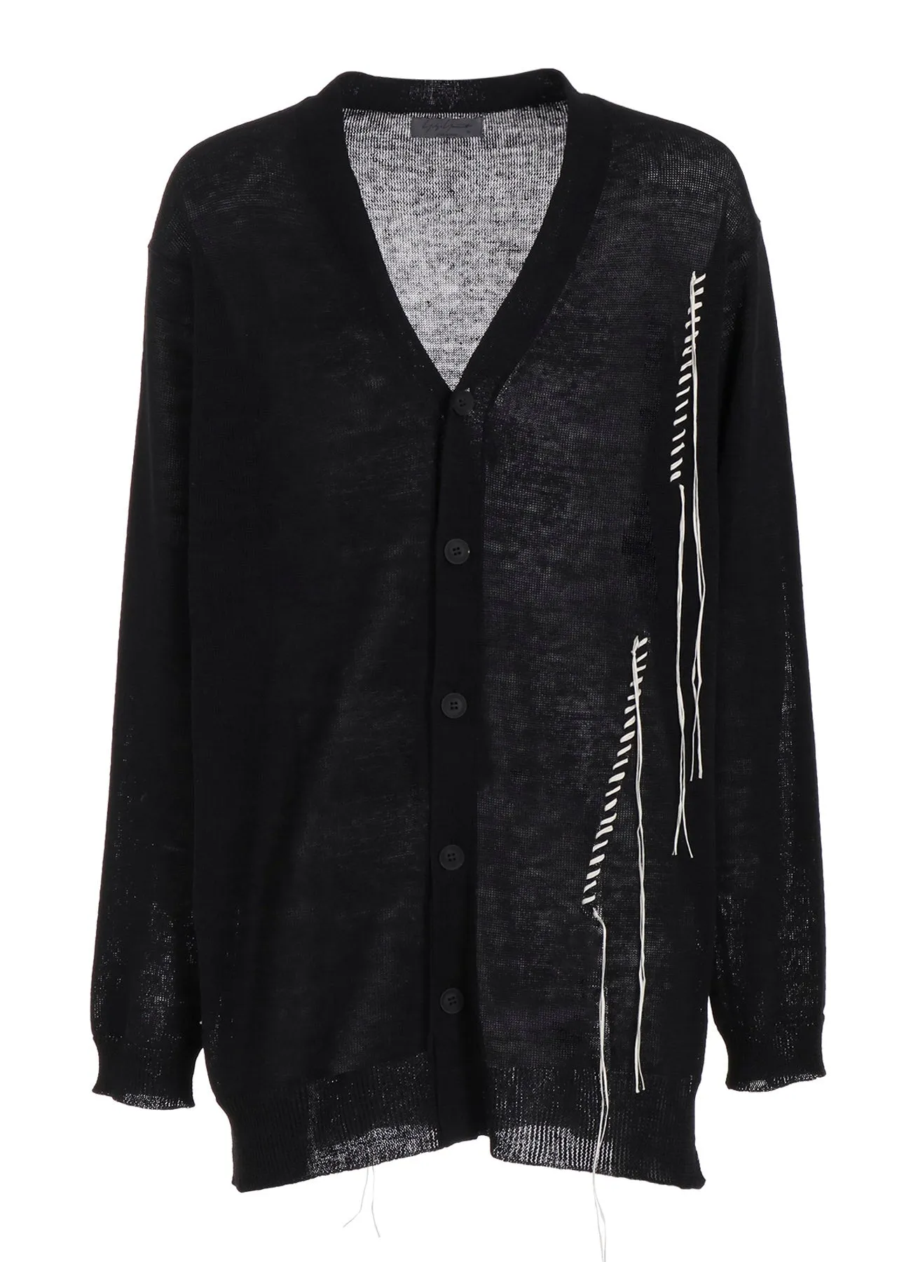 10G PLATED CROSSED PATTERN EMBROIDERY CARDIGAN sold by Yohji Yamamoto product image thumbnail 2