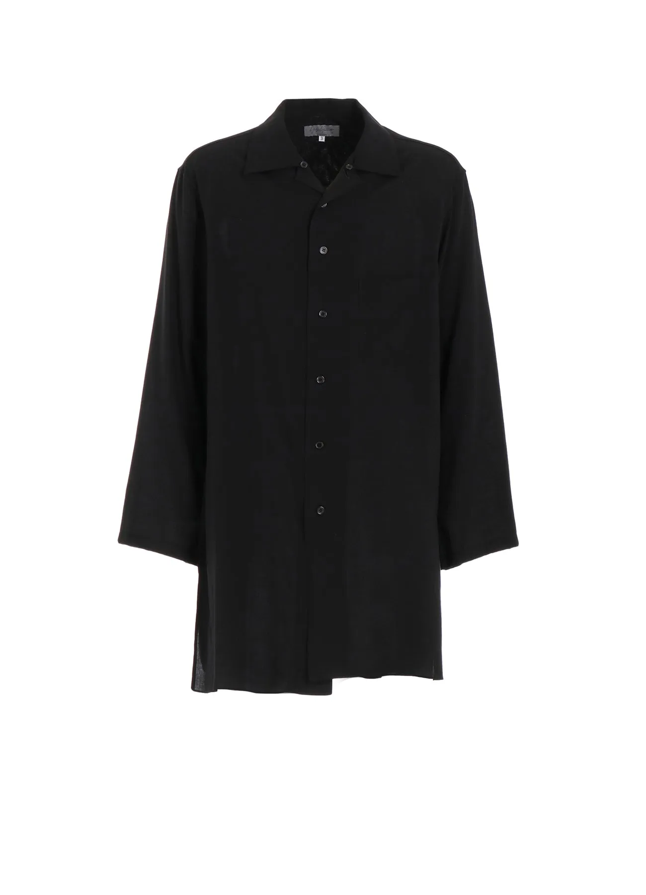 CELLULOSE LAWN BK BUTTON COLLAR BLOUSE sold by Yohji Yamamoto