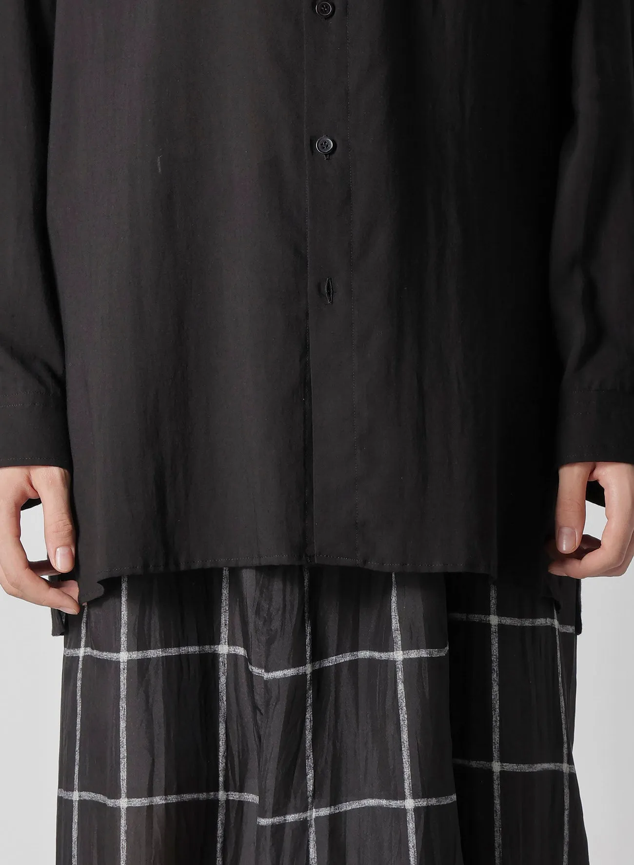 CM CELLULOSE LAWN TAB COLLAR BLOUSE sold by Yohji Yamamoto product image thumbnail 5