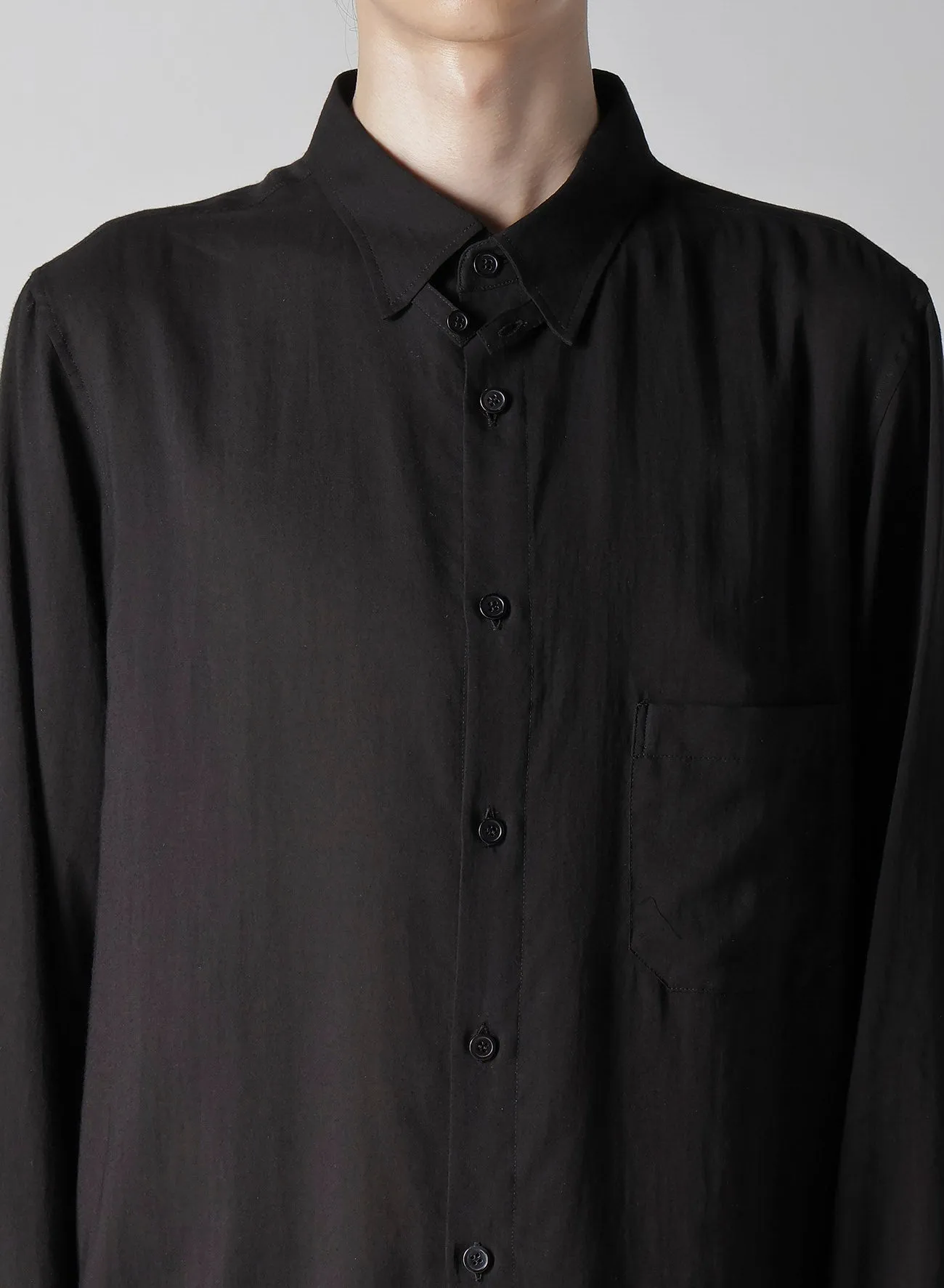 CM CELLULOSE LAWN TAB COLLAR BLOUSE sold by Yohji Yamamoto product image thumbnail 3