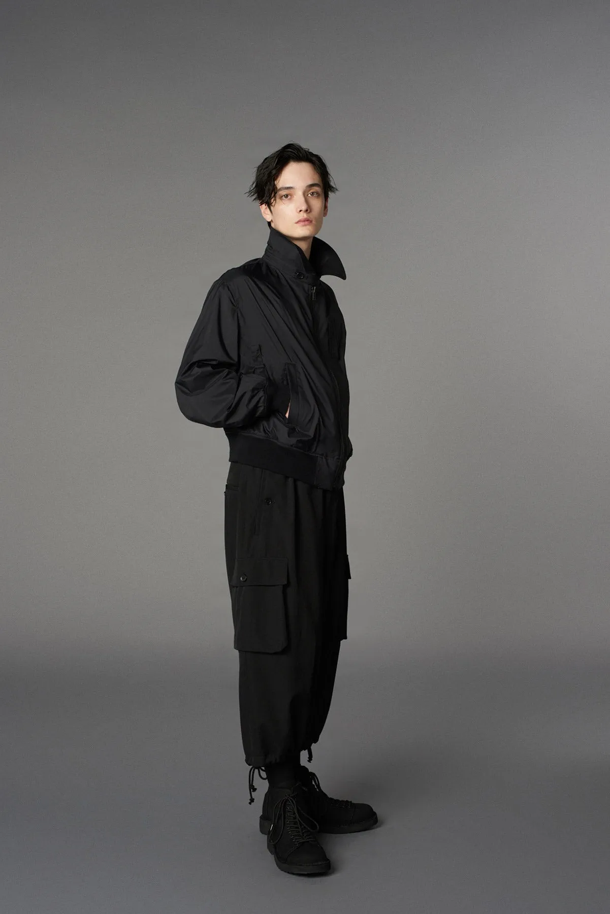 WOOL GABARDINE 3D HALF POCKET PANTS sold by Yohji Yamamoto product image thumbnail 4