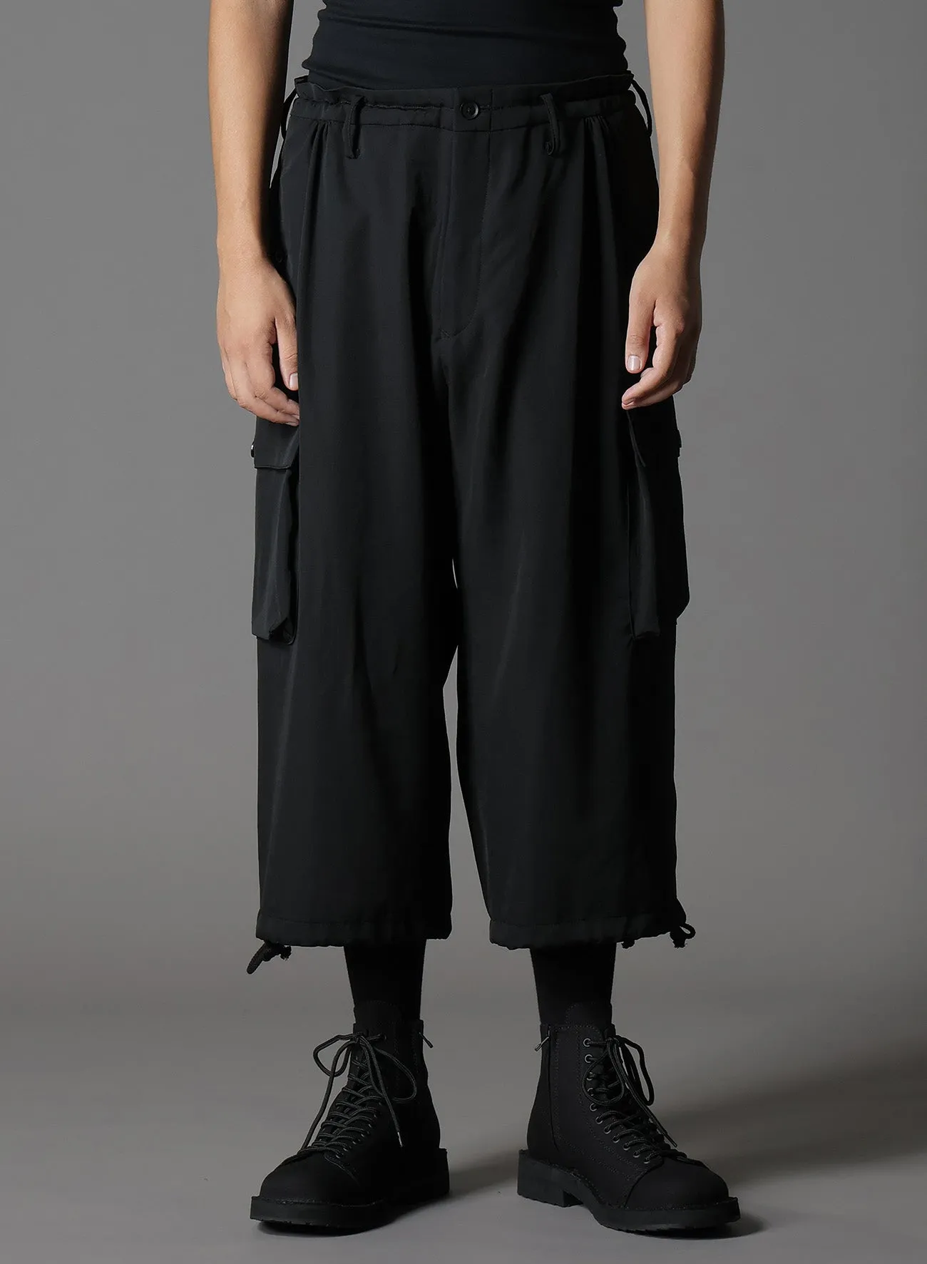 WOOL GABARDINE 3D HALF POCKET PANTS sold by Yohji Yamamoto product image thumbnail 5
