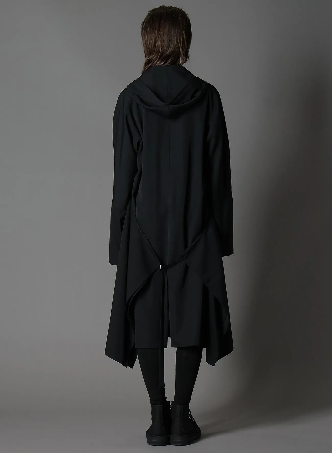 WOOL GABARDINE SIDE CUT-OUT DRESSES sold by Yohji Yamamoto product image thumbnail 4